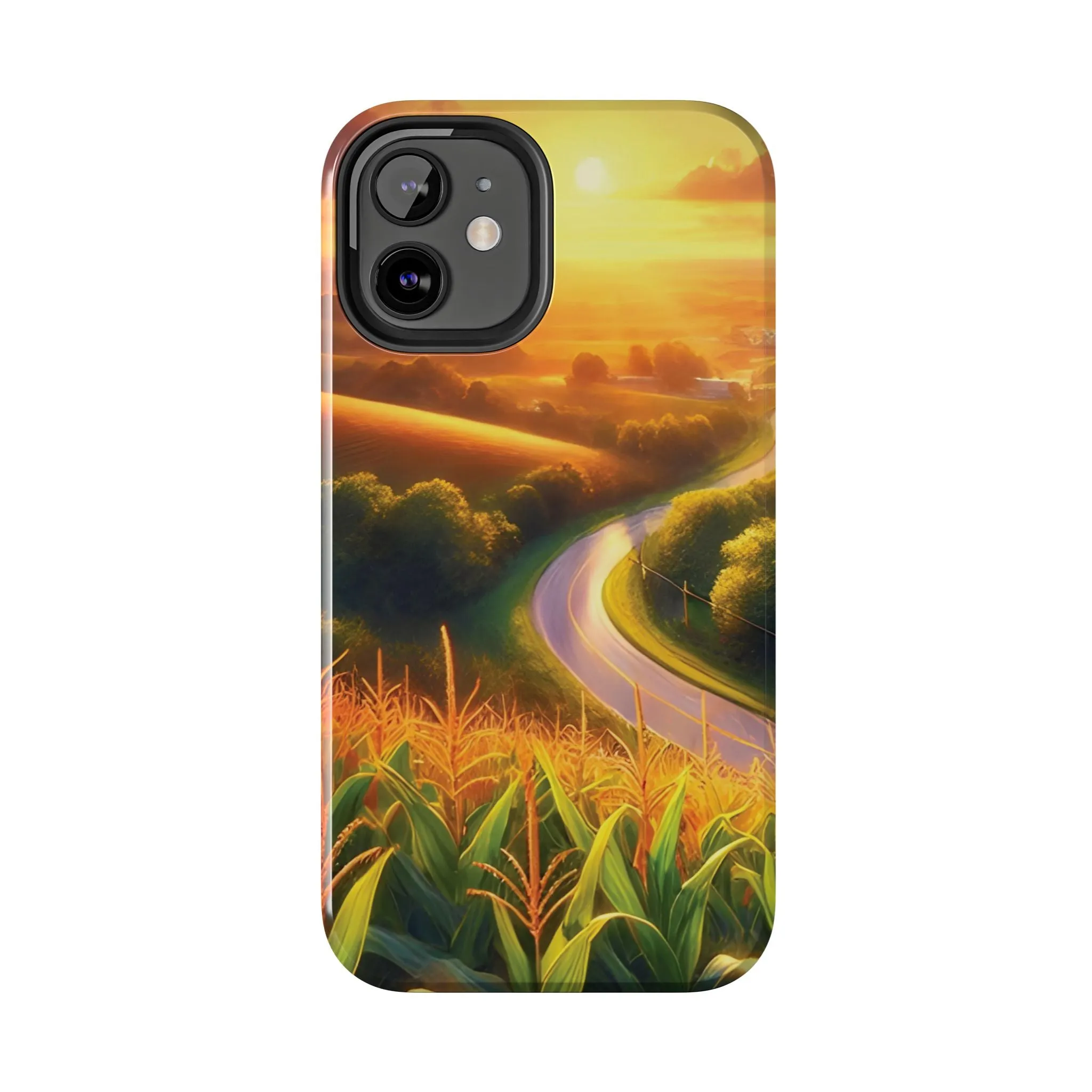 Scenic Landscape Tough Phone Case - Durable & Stylish Sunset Design