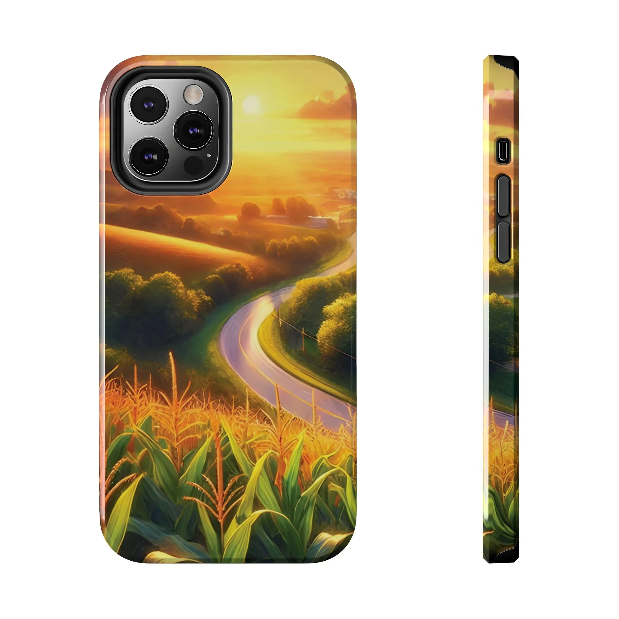 Scenic Landscape Tough Phone Case - Durable & Stylish Sunset Design