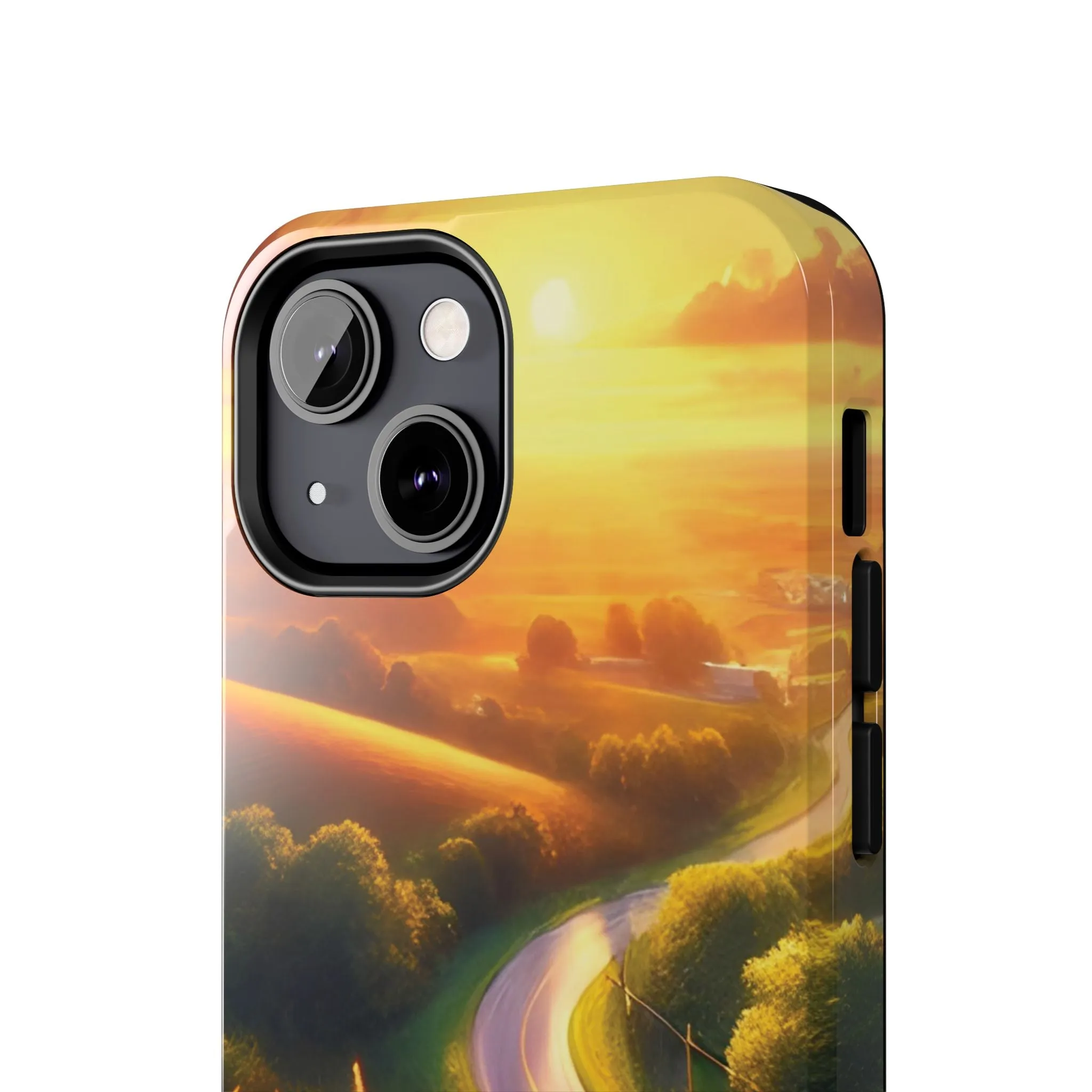 Scenic Landscape Tough Phone Case - Durable & Stylish Sunset Design