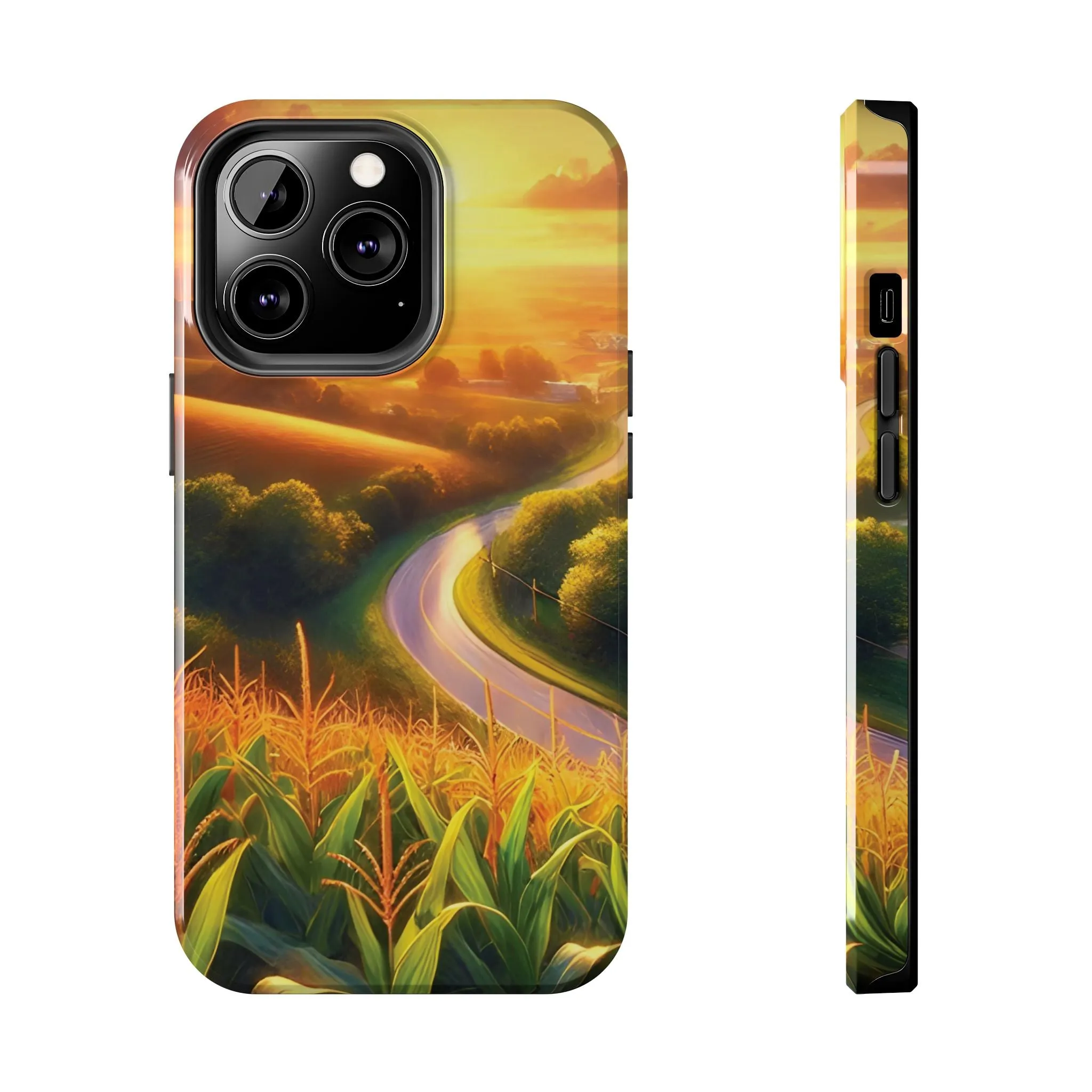 Scenic Landscape Tough Phone Case - Durable & Stylish Sunset Design