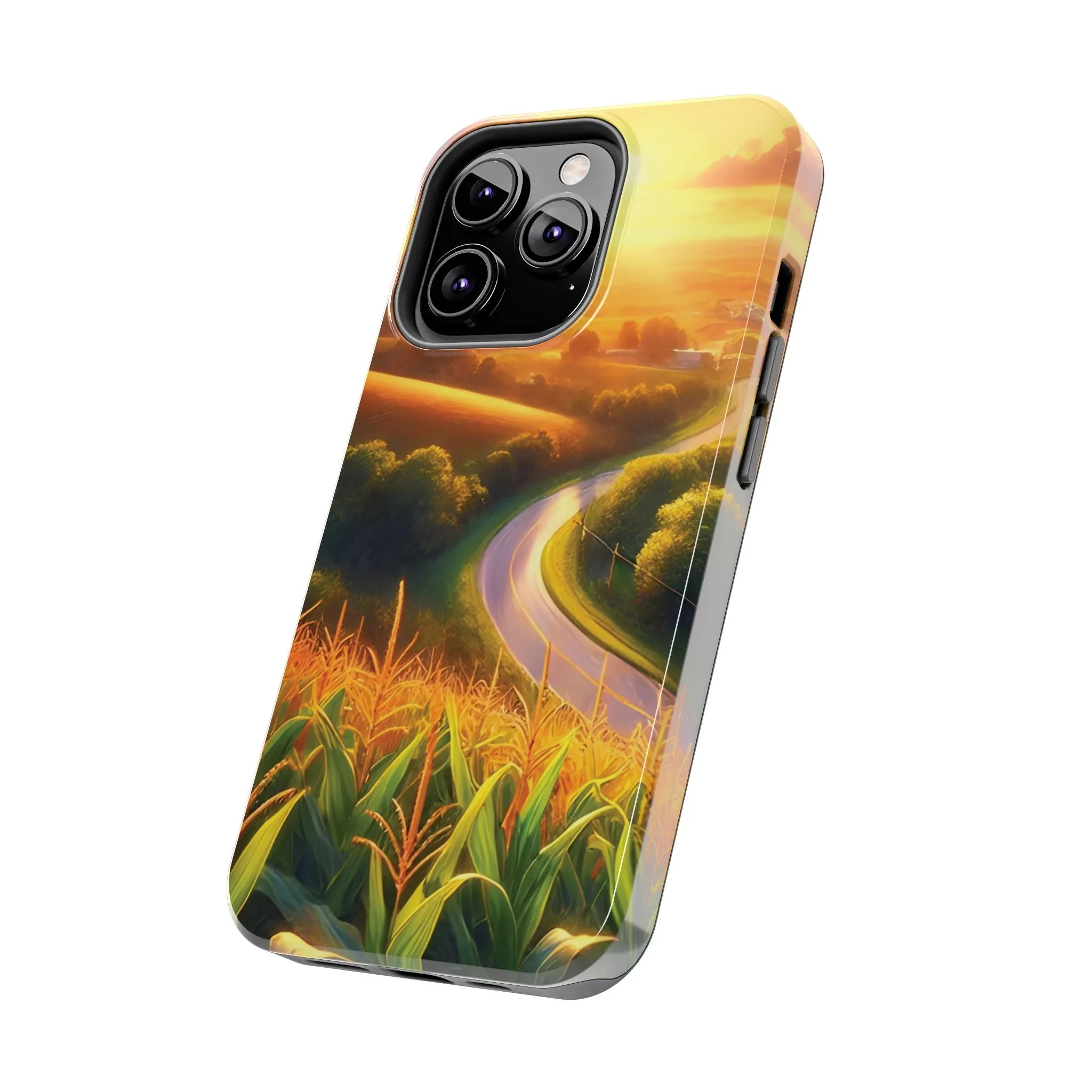 Scenic Landscape Tough Phone Case - Durable & Stylish Sunset Design