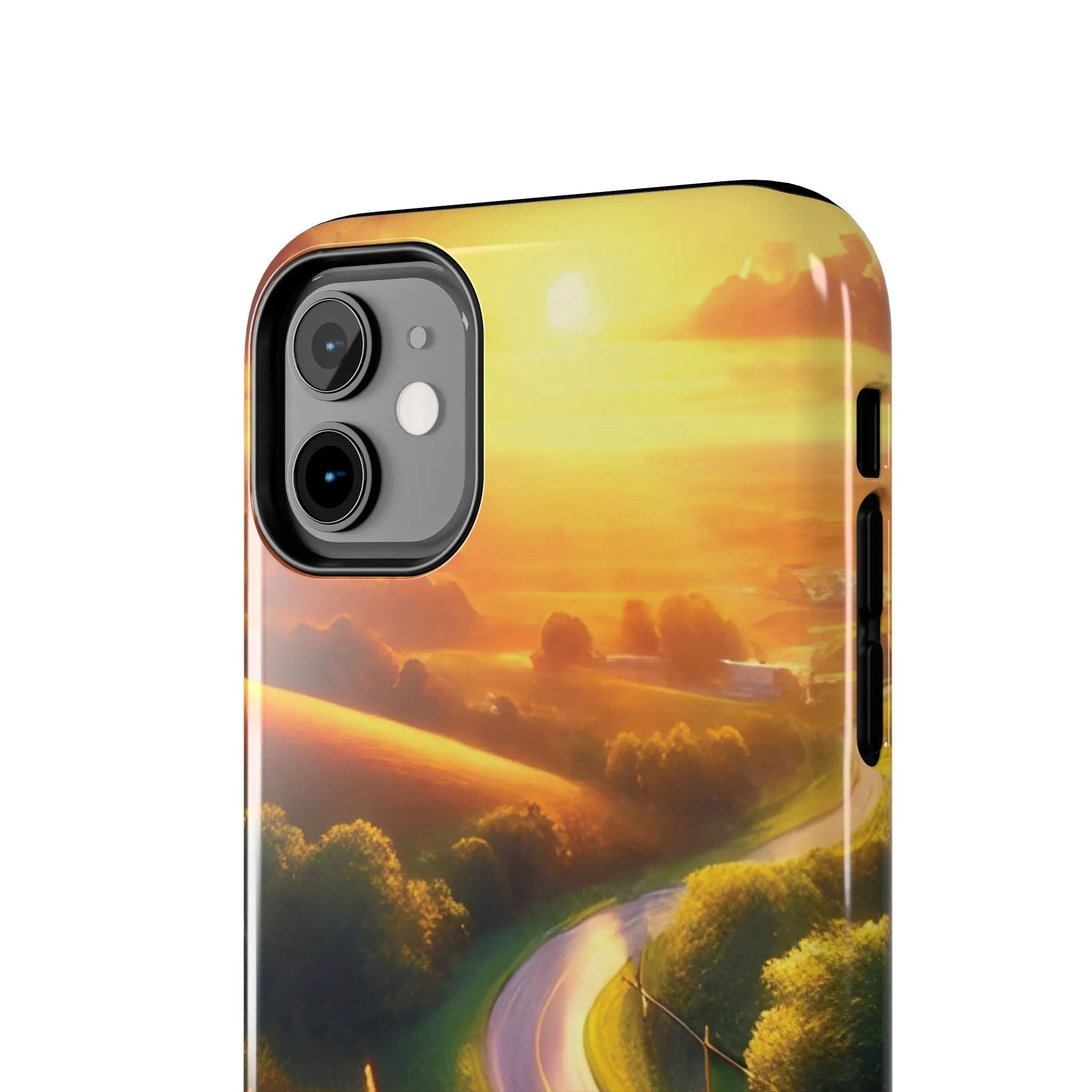 Scenic Landscape Tough Phone Case - Durable & Stylish Sunset Design