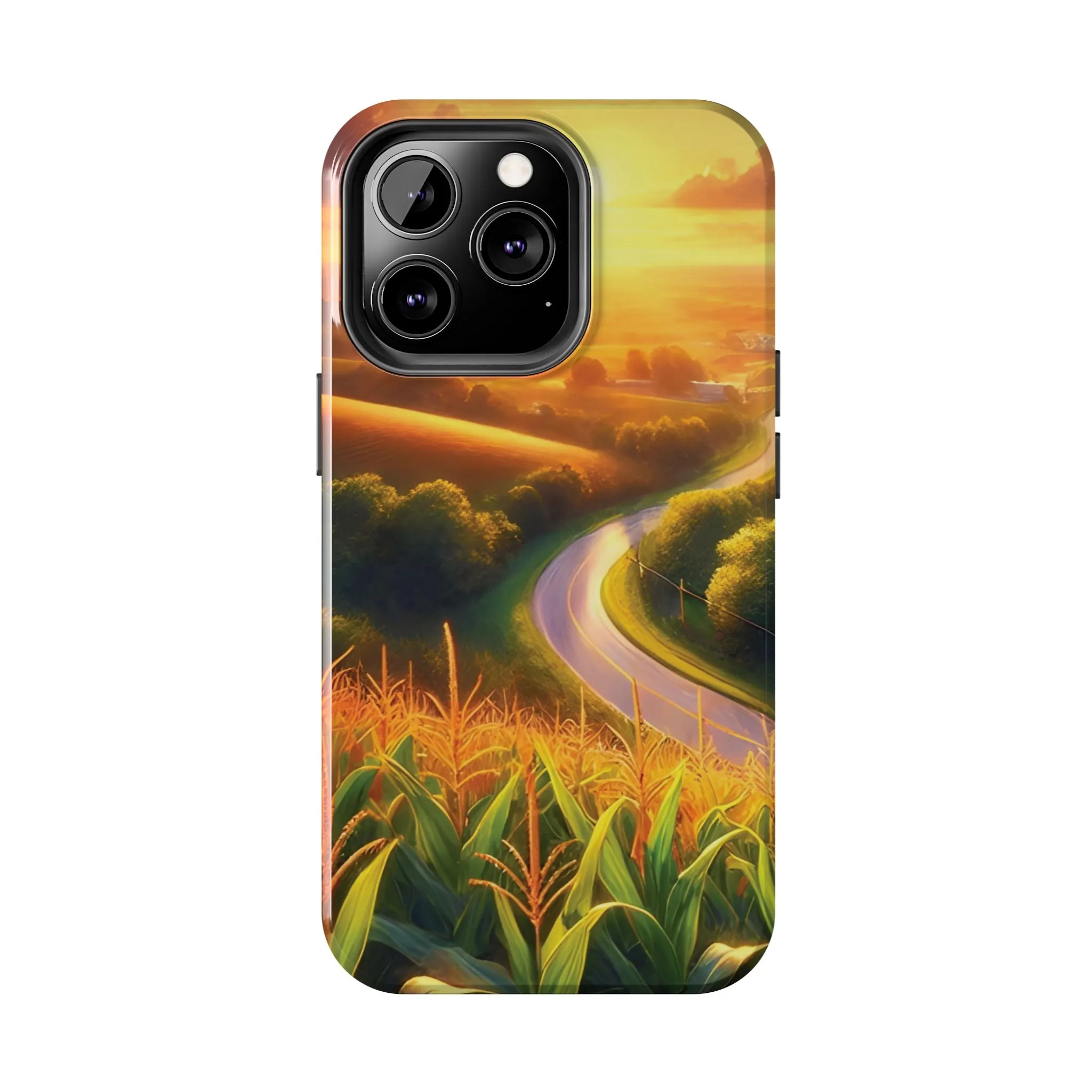 Scenic Landscape Tough Phone Case - Durable & Stylish Sunset Design