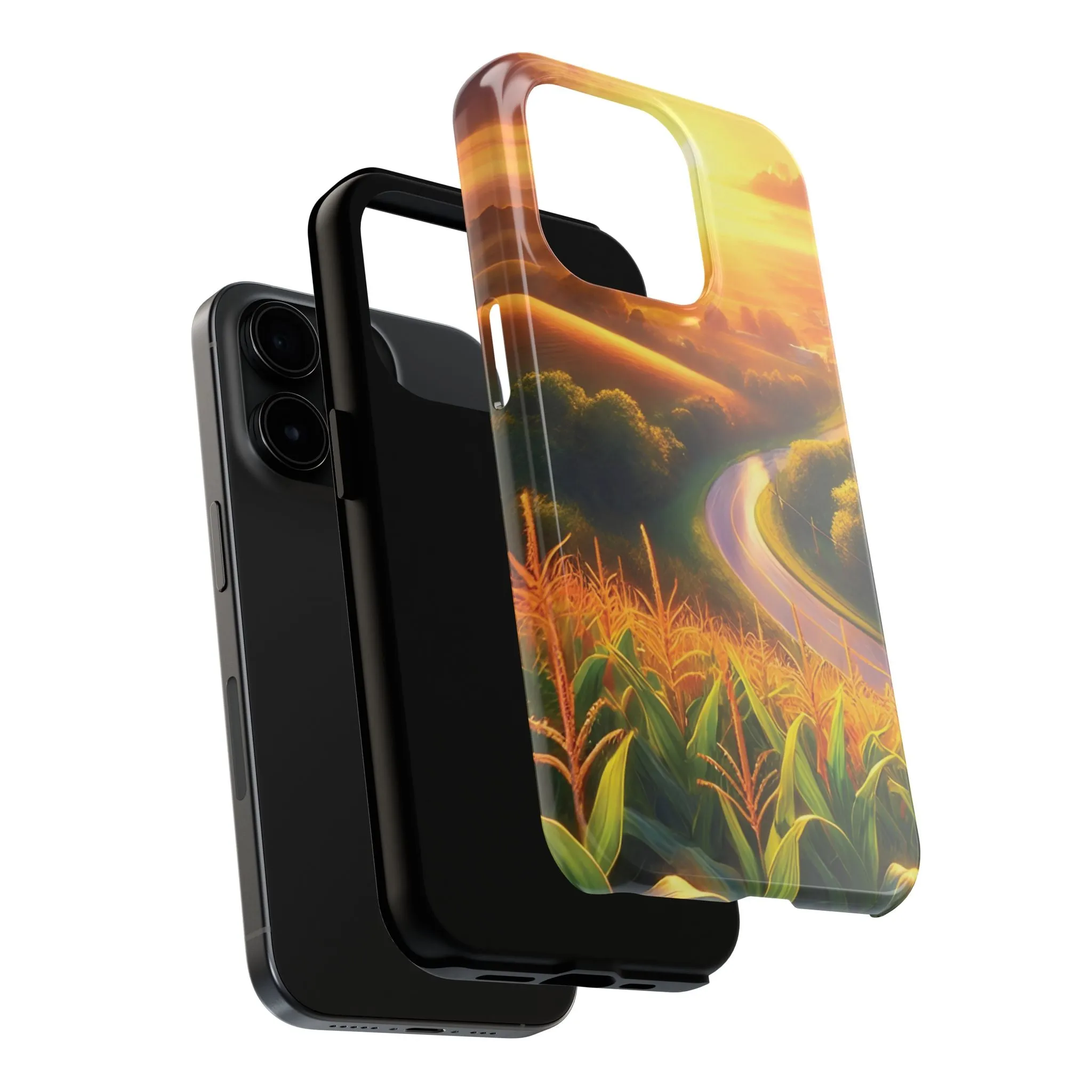 Scenic Landscape Tough Phone Case - Durable & Stylish Sunset Design