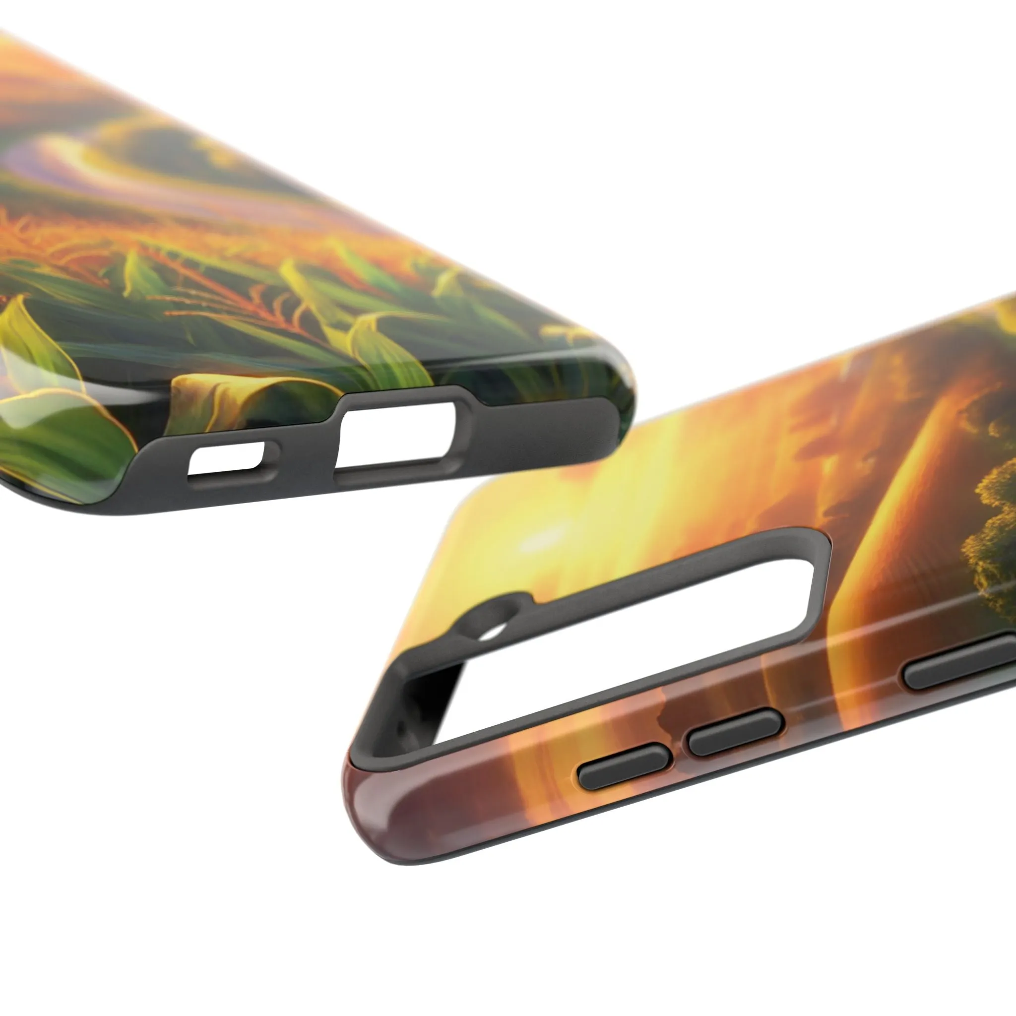 Scenic Landscape Tough Phone Case - Durable & Stylish Sunset Design