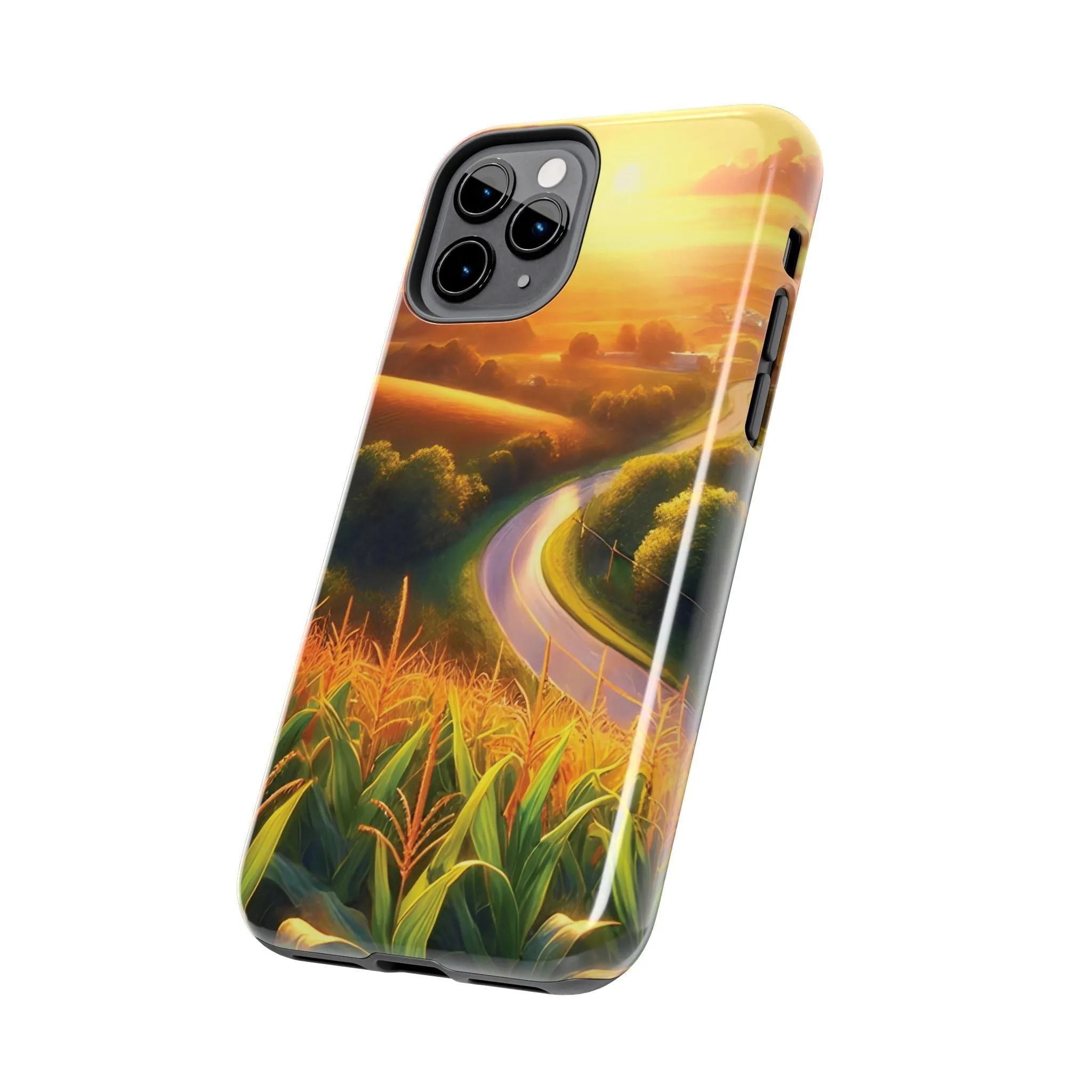 Scenic Landscape Tough Phone Case - Durable & Stylish Sunset Design