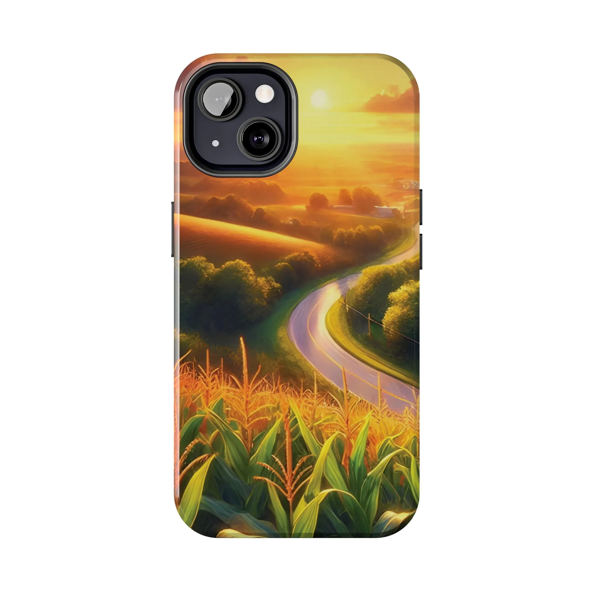 Scenic Landscape Tough Phone Case - Durable & Stylish Sunset Design