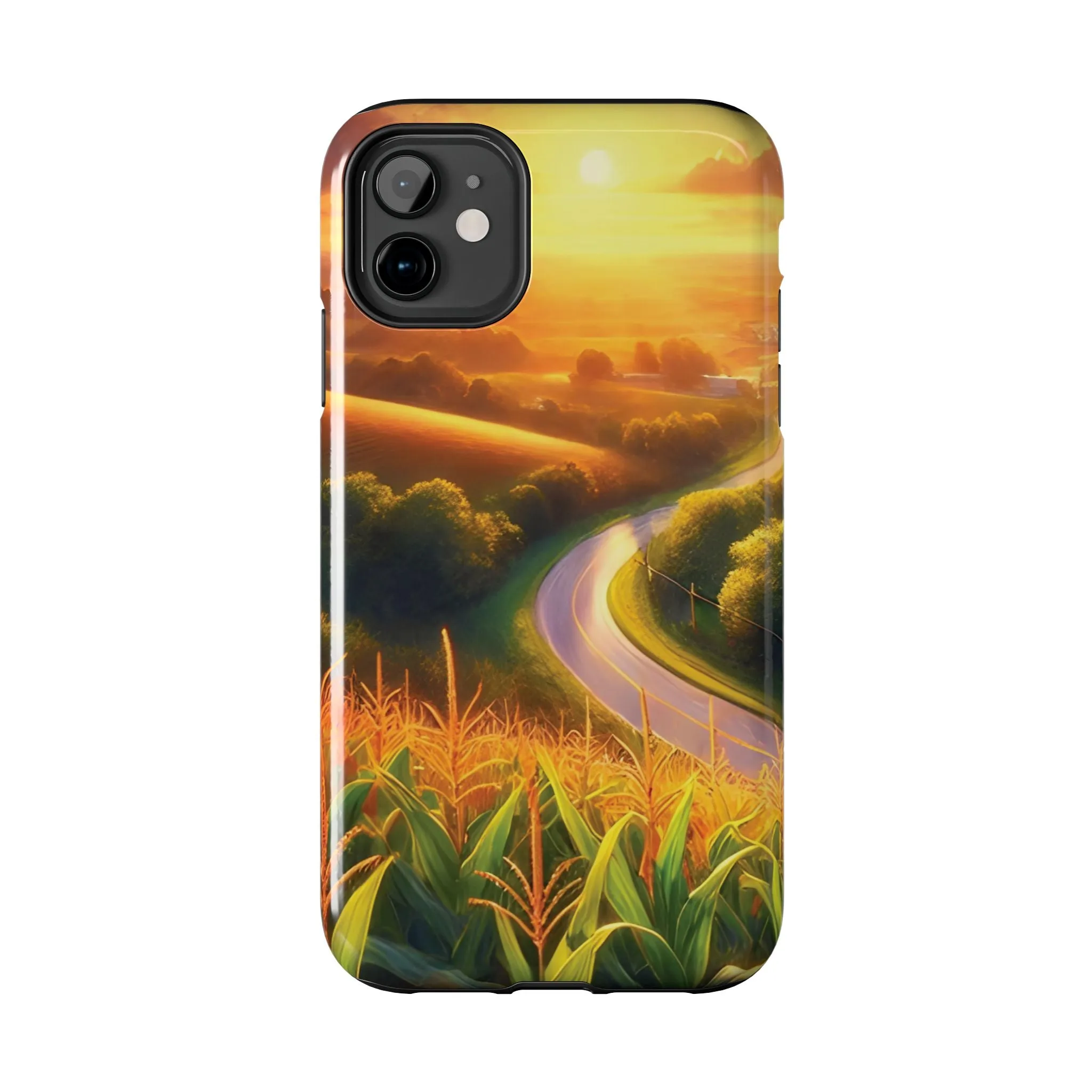 Scenic Landscape Tough Phone Case - Durable & Stylish Sunset Design