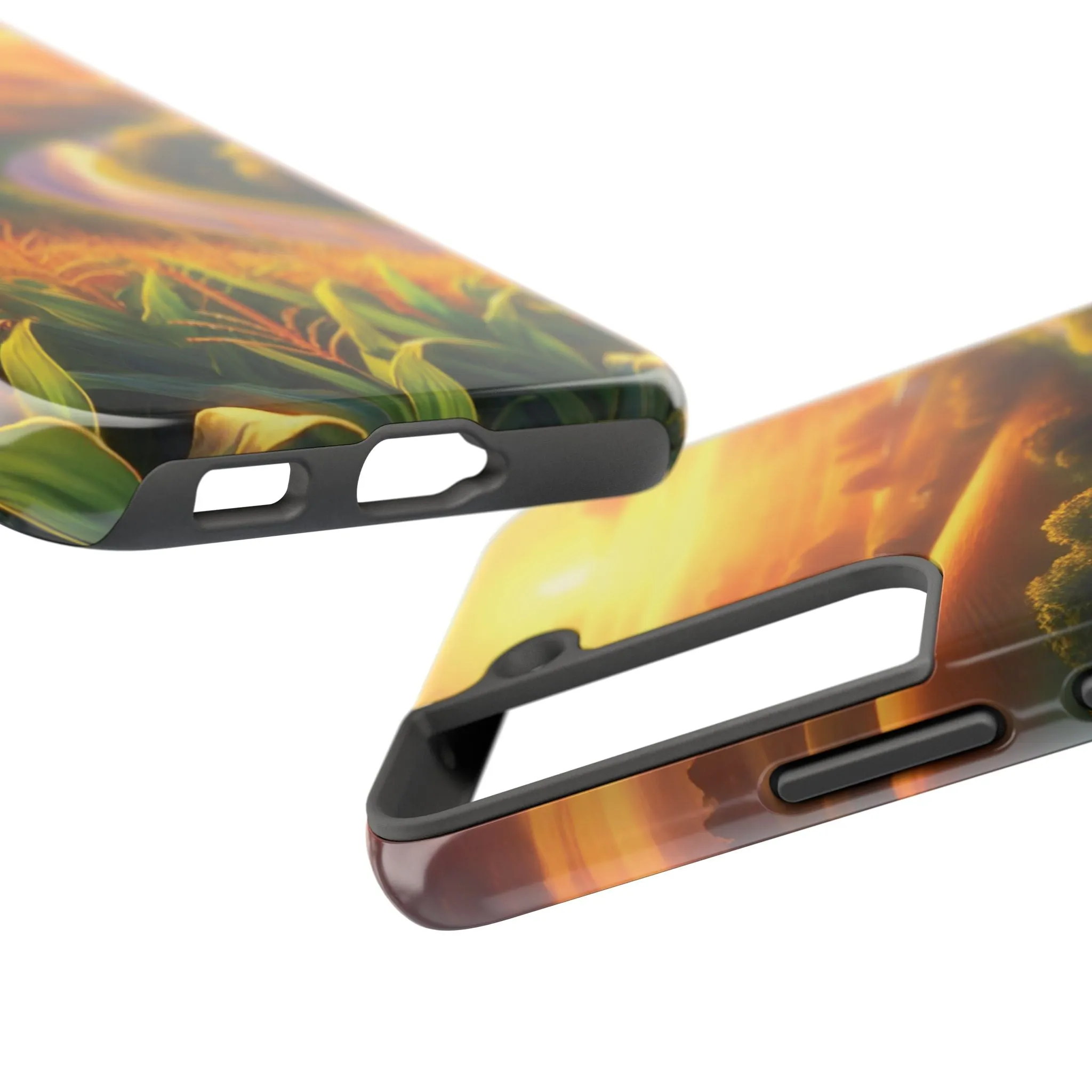 Scenic Landscape Tough Phone Case - Durable & Stylish Sunset Design