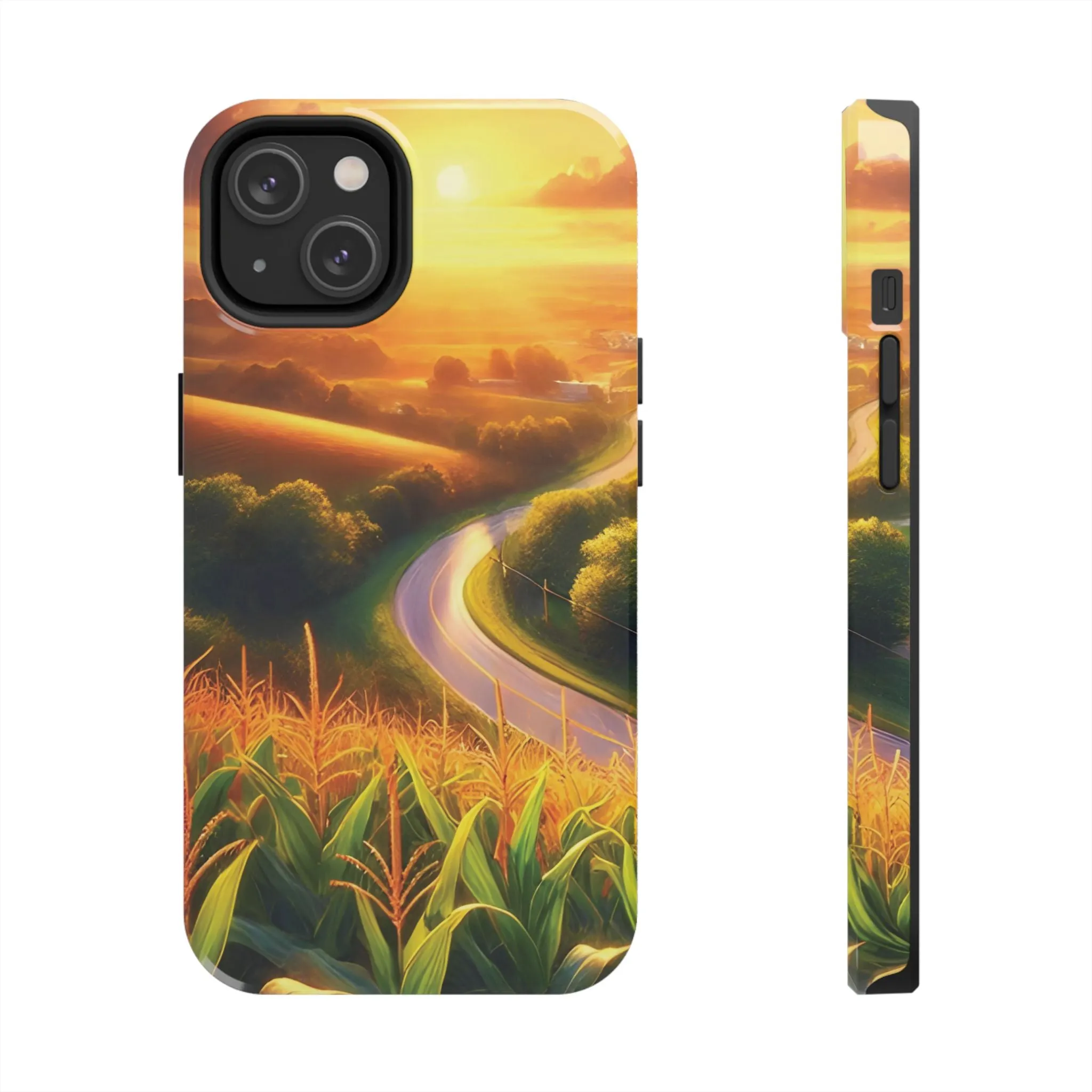 Scenic Landscape Tough Phone Case - Durable & Stylish Sunset Design