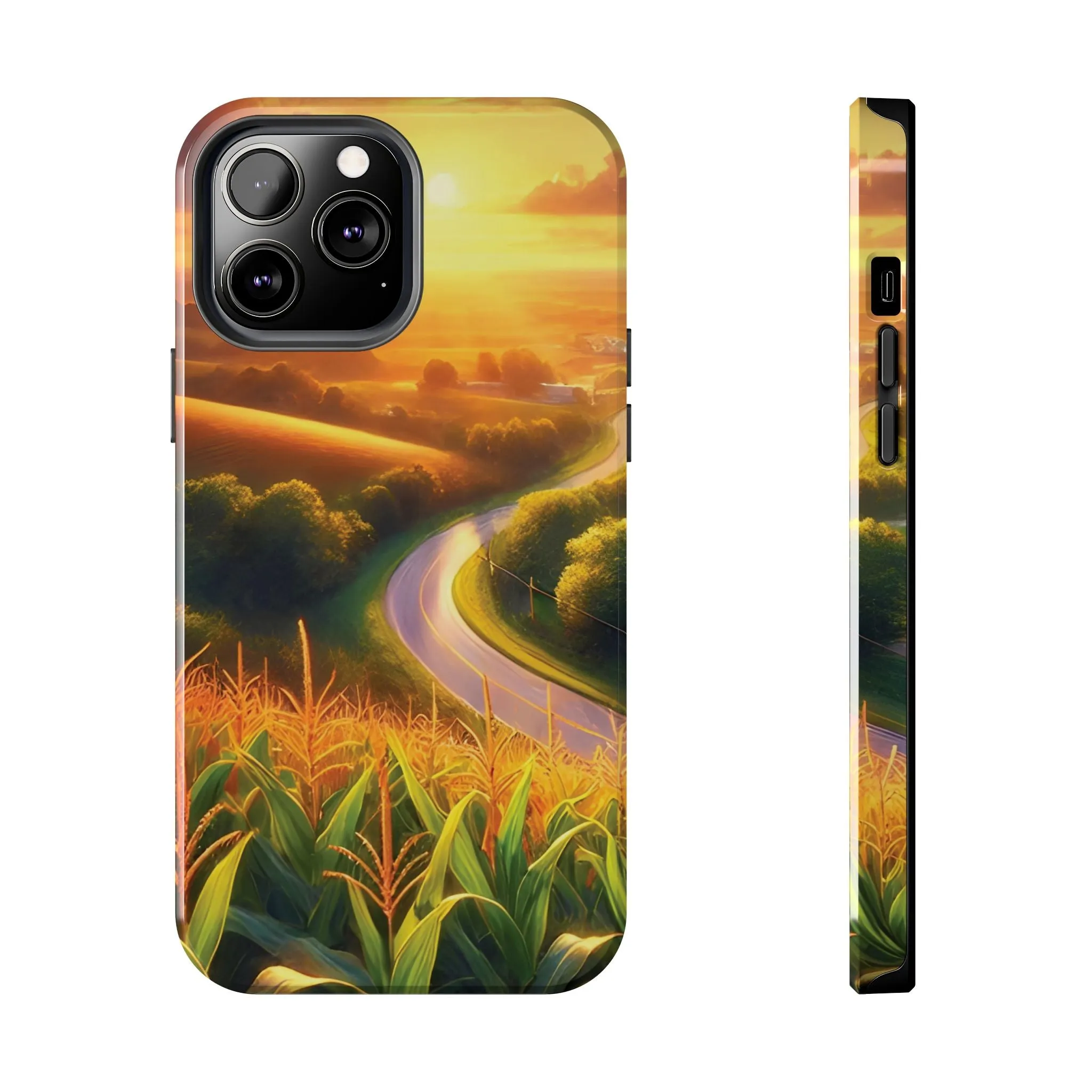 Scenic Landscape Tough Phone Case - Durable & Stylish Sunset Design