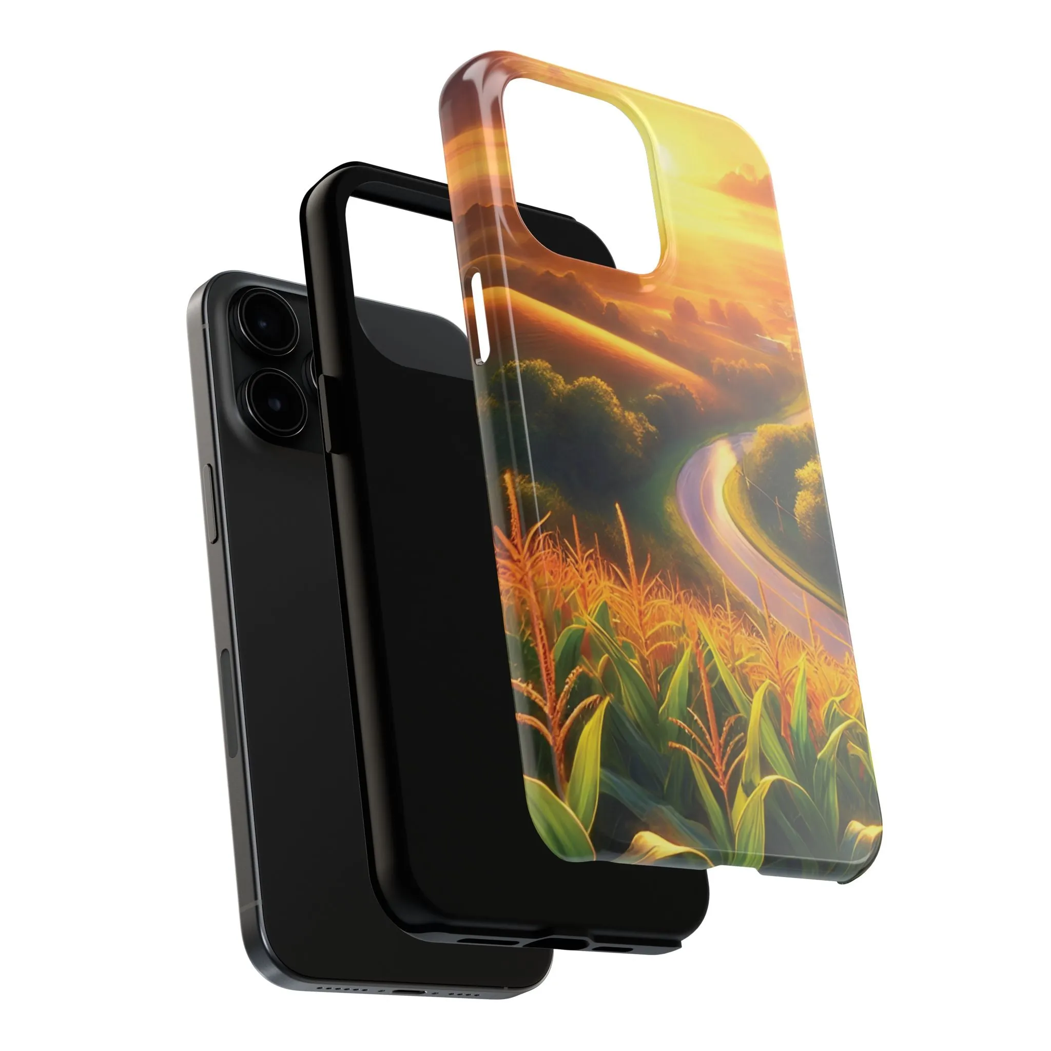 Scenic Landscape Tough Phone Case - Durable & Stylish Sunset Design