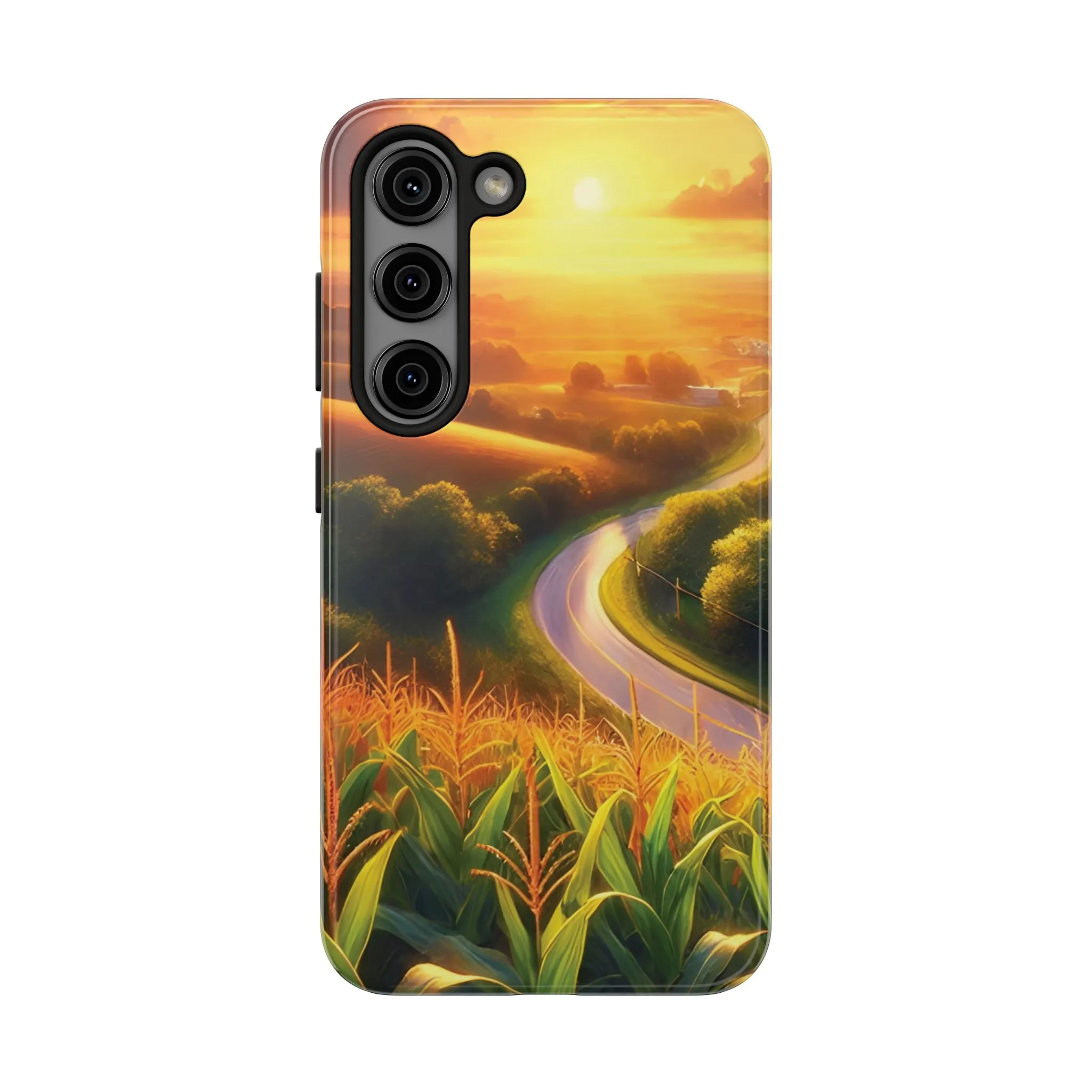 Scenic Landscape Tough Phone Case - Durable & Stylish Sunset Design