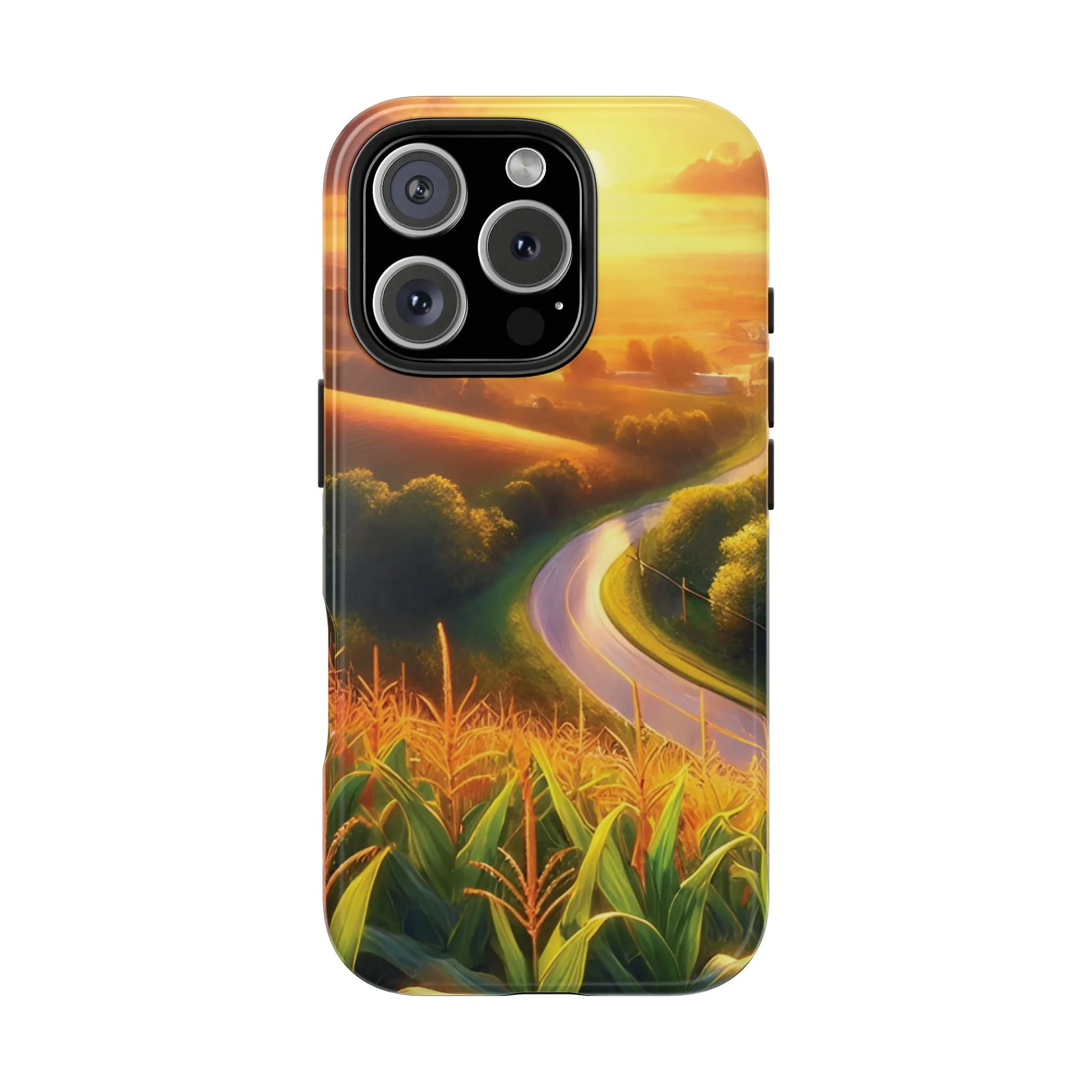 Scenic Landscape Tough Phone Case - Durable & Stylish Sunset Design