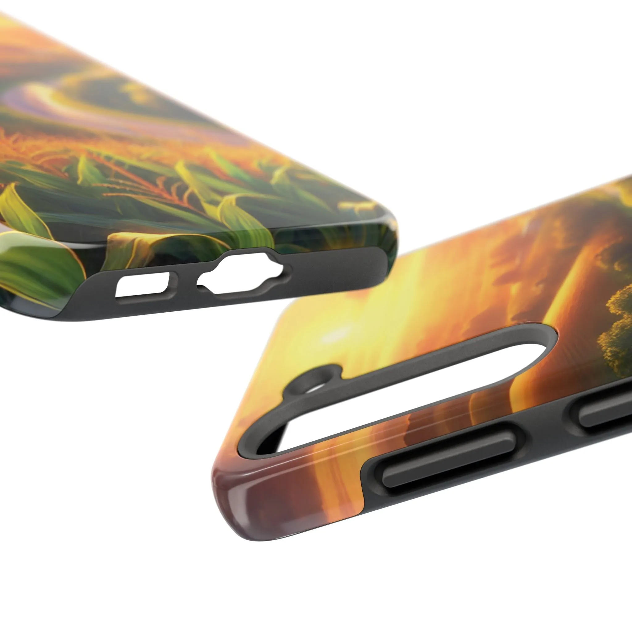 Scenic Landscape Tough Phone Case - Durable & Stylish Sunset Design