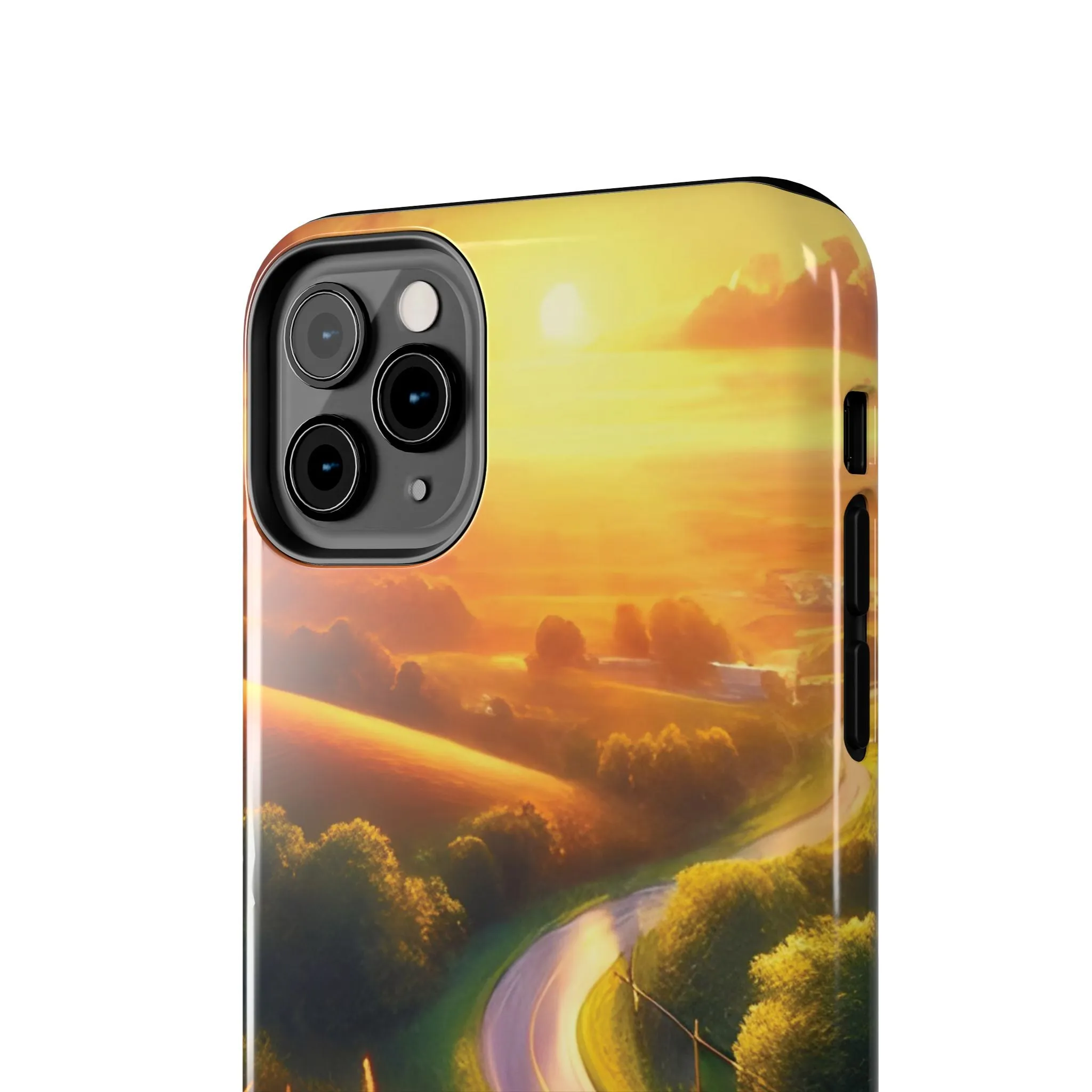 Scenic Landscape Tough Phone Case - Durable & Stylish Sunset Design