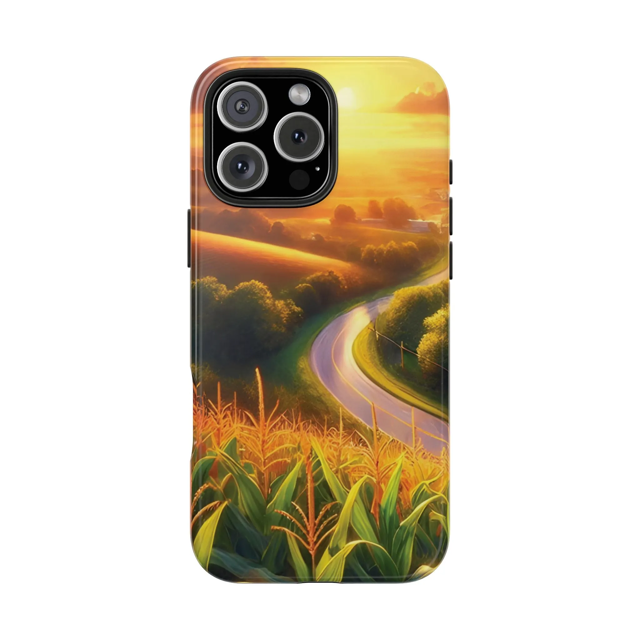 Scenic Landscape Tough Phone Case - Durable & Stylish Sunset Design