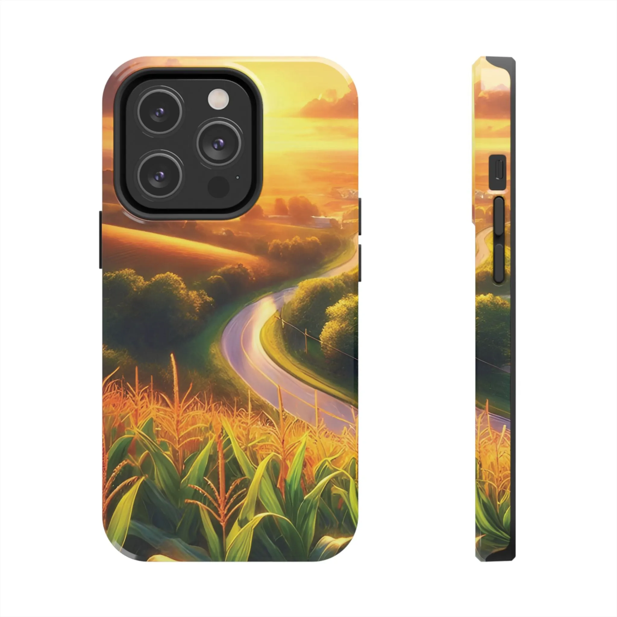 Scenic Landscape Tough Phone Case - Durable & Stylish Sunset Design