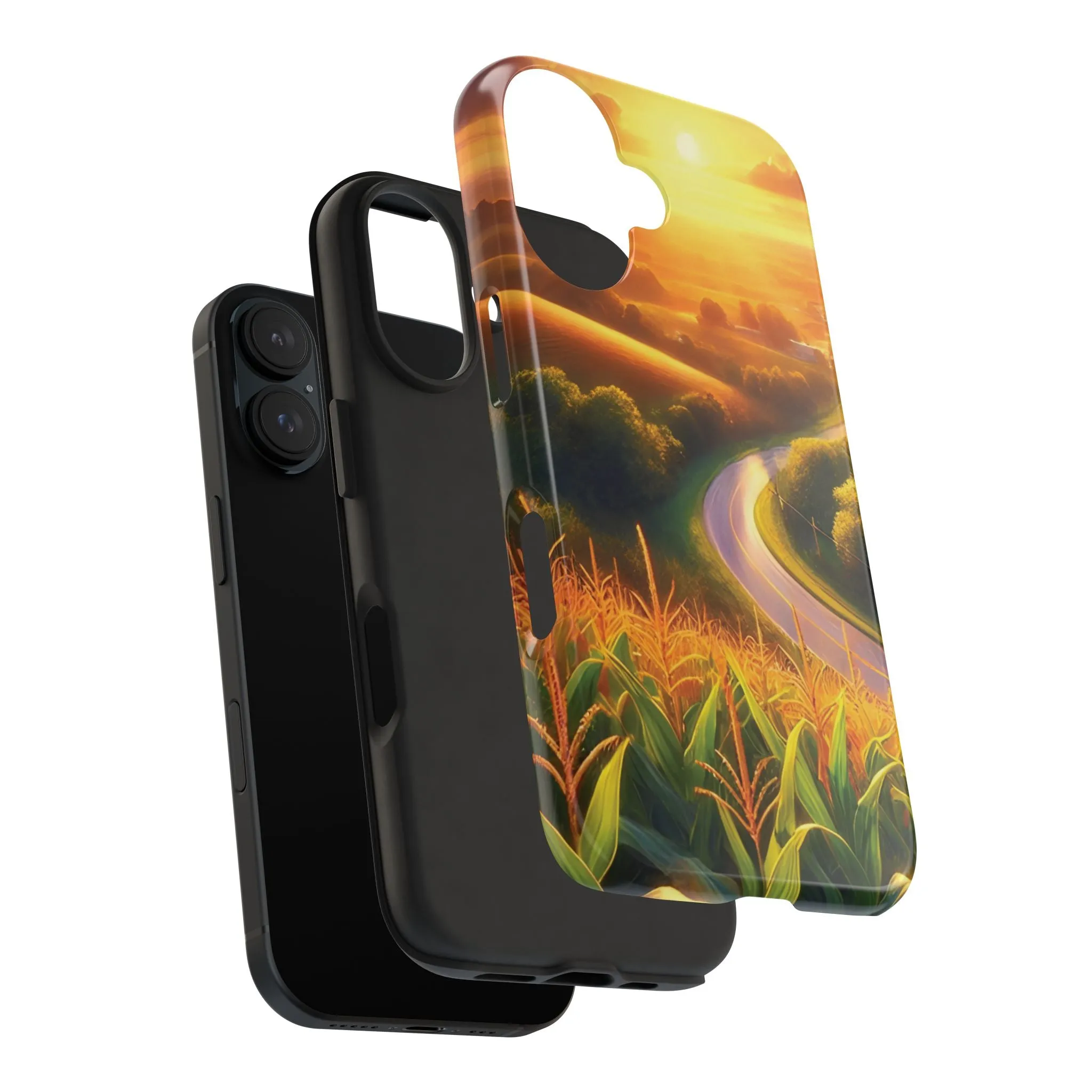 Scenic Landscape Tough Phone Case - Durable & Stylish Sunset Design