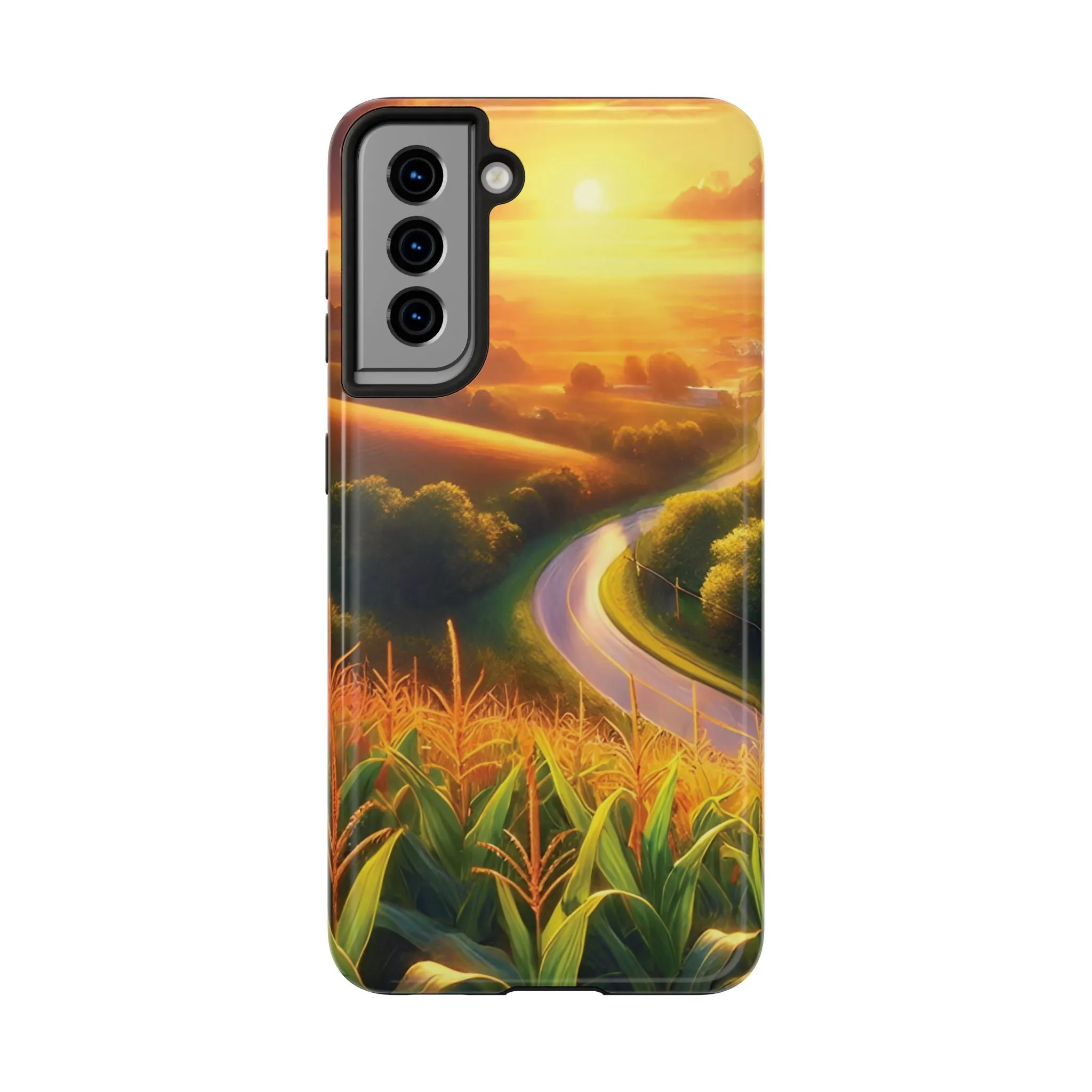 Scenic Landscape Tough Phone Case - Durable & Stylish Sunset Design