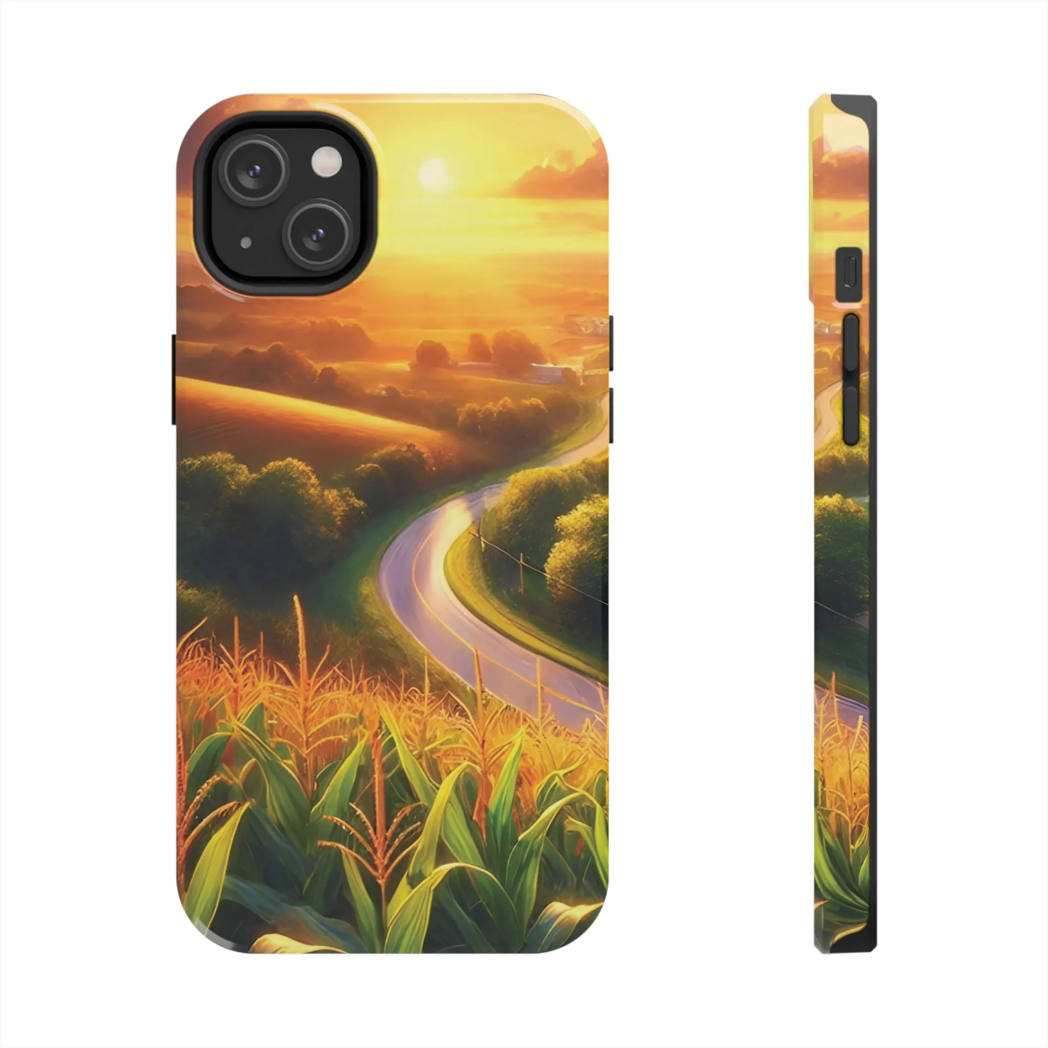 Scenic Landscape Tough Phone Case - Durable & Stylish Sunset Design