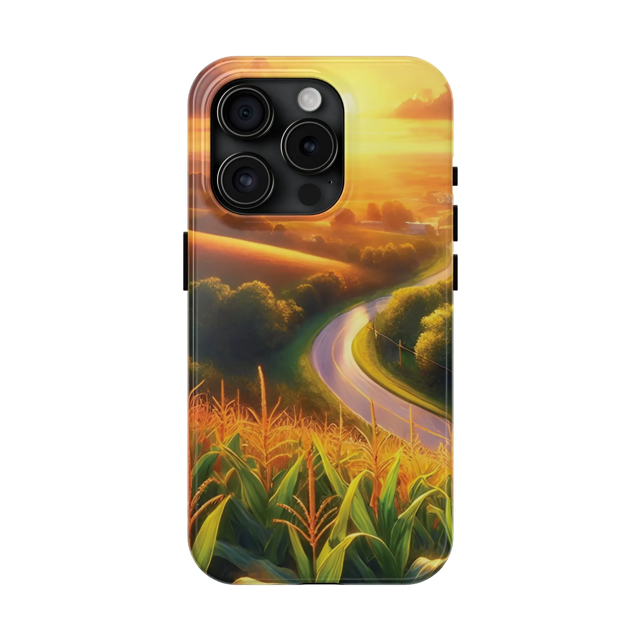 Scenic Landscape Tough Phone Case - Durable & Stylish Sunset Design