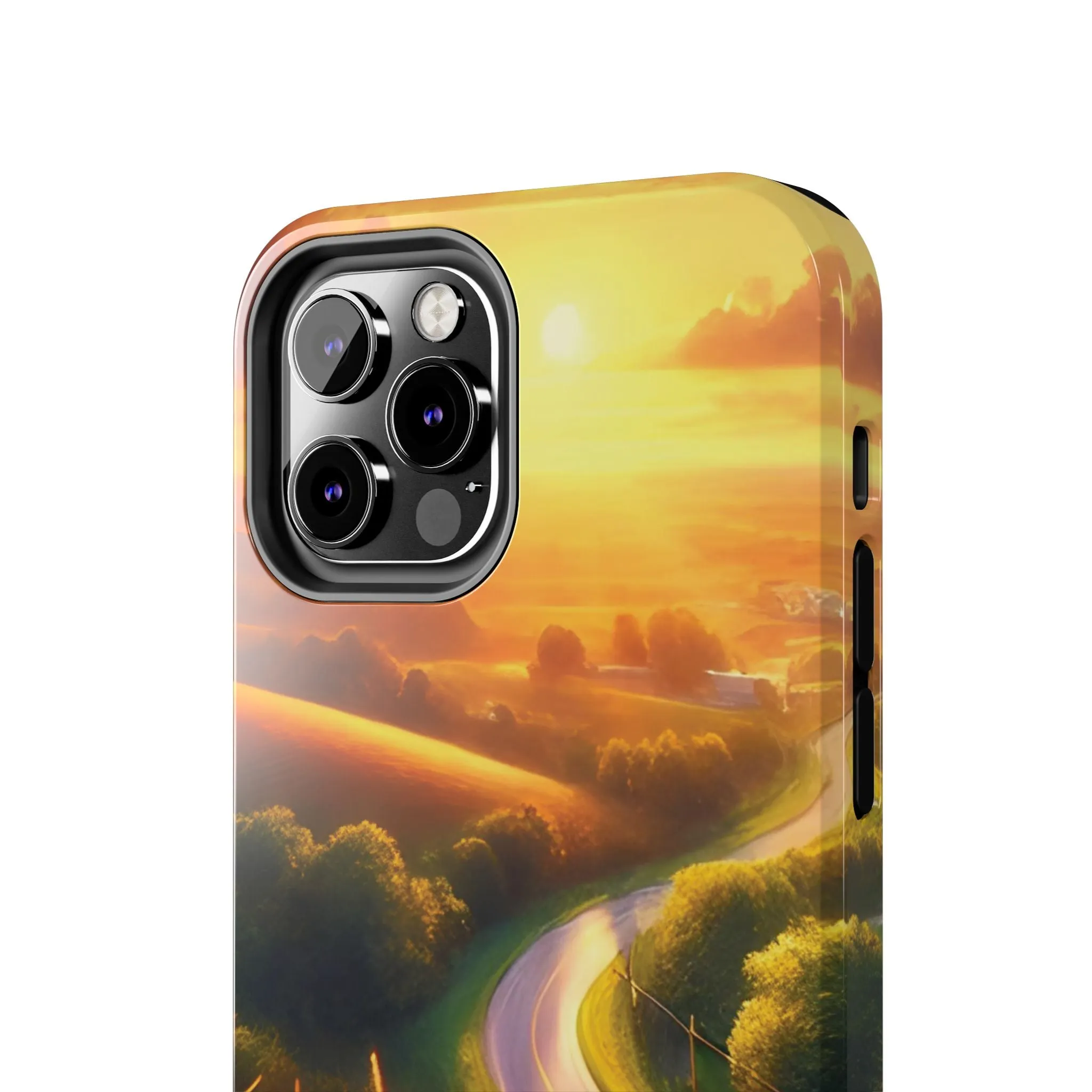 Scenic Landscape Tough Phone Case - Durable & Stylish Sunset Design