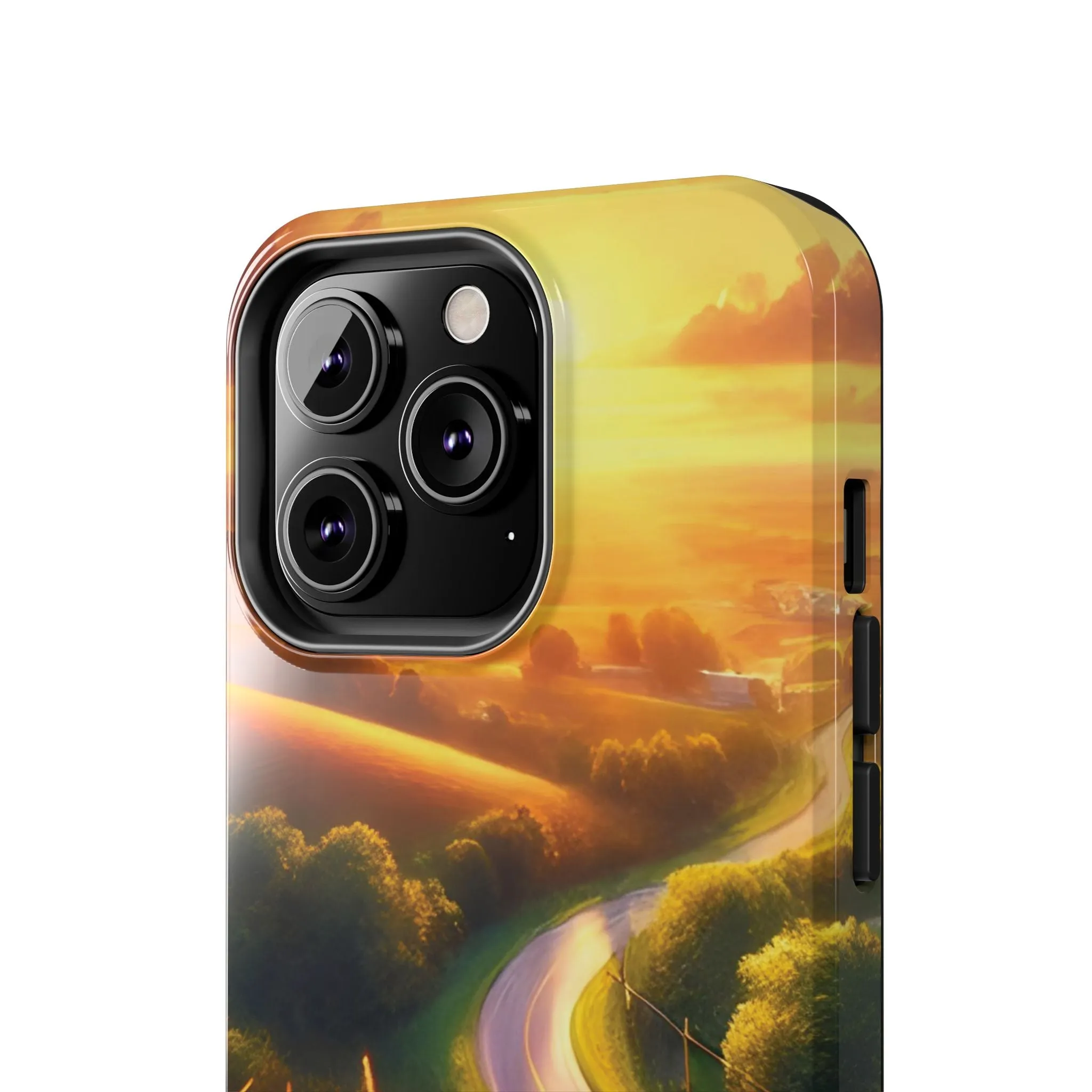 Scenic Landscape Tough Phone Case - Durable & Stylish Sunset Design