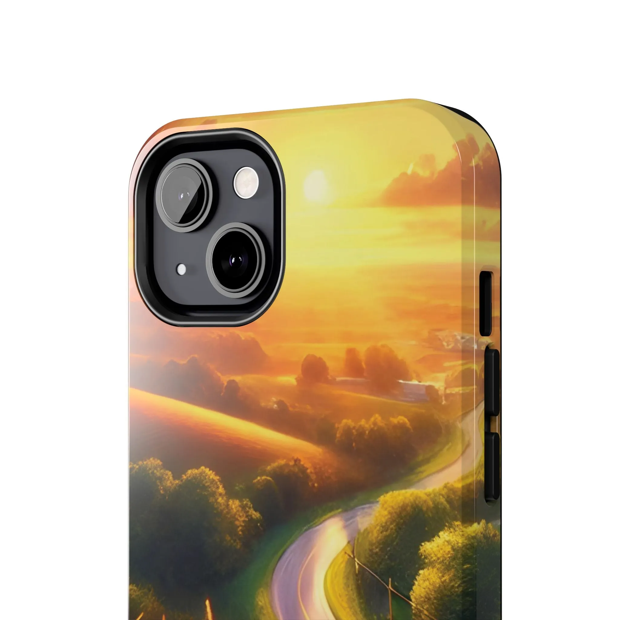 Scenic Landscape Tough Phone Case - Durable & Stylish Sunset Design