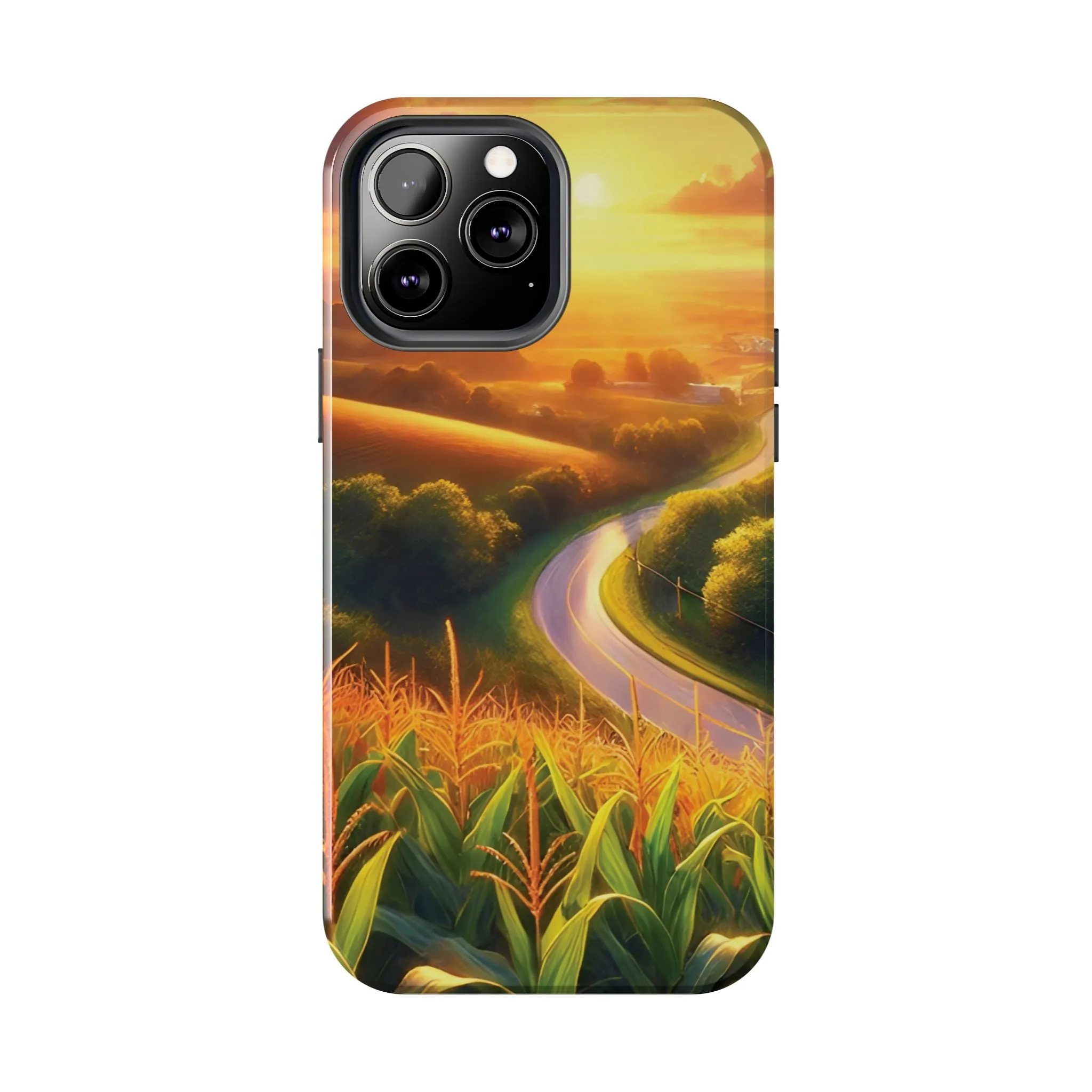 Scenic Landscape Tough Phone Case - Durable & Stylish Sunset Design