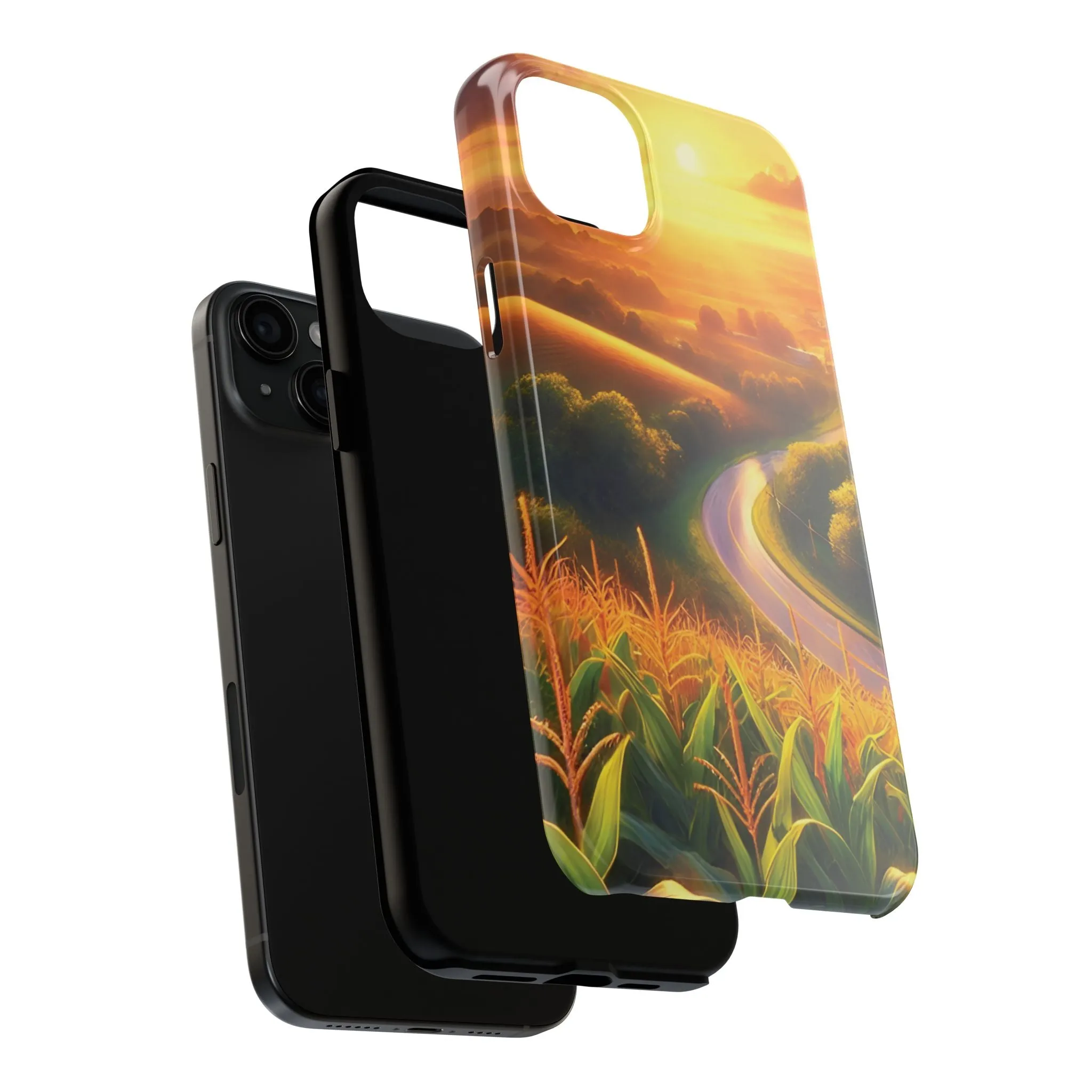 Scenic Landscape Tough Phone Case - Durable & Stylish Sunset Design