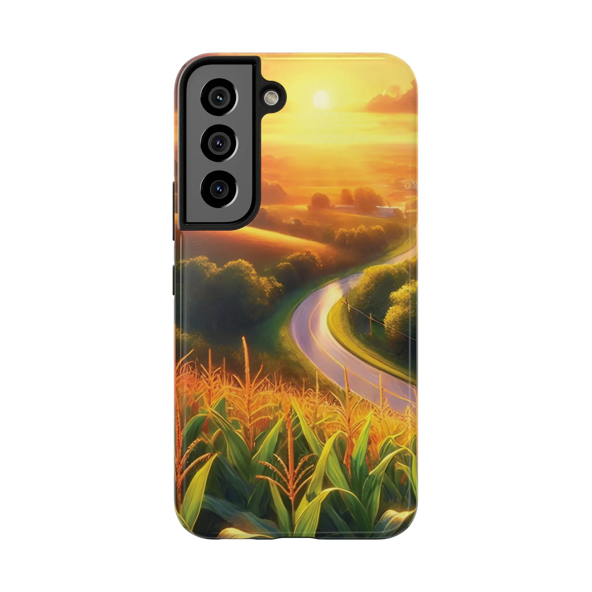 Scenic Landscape Tough Phone Case - Durable & Stylish Sunset Design