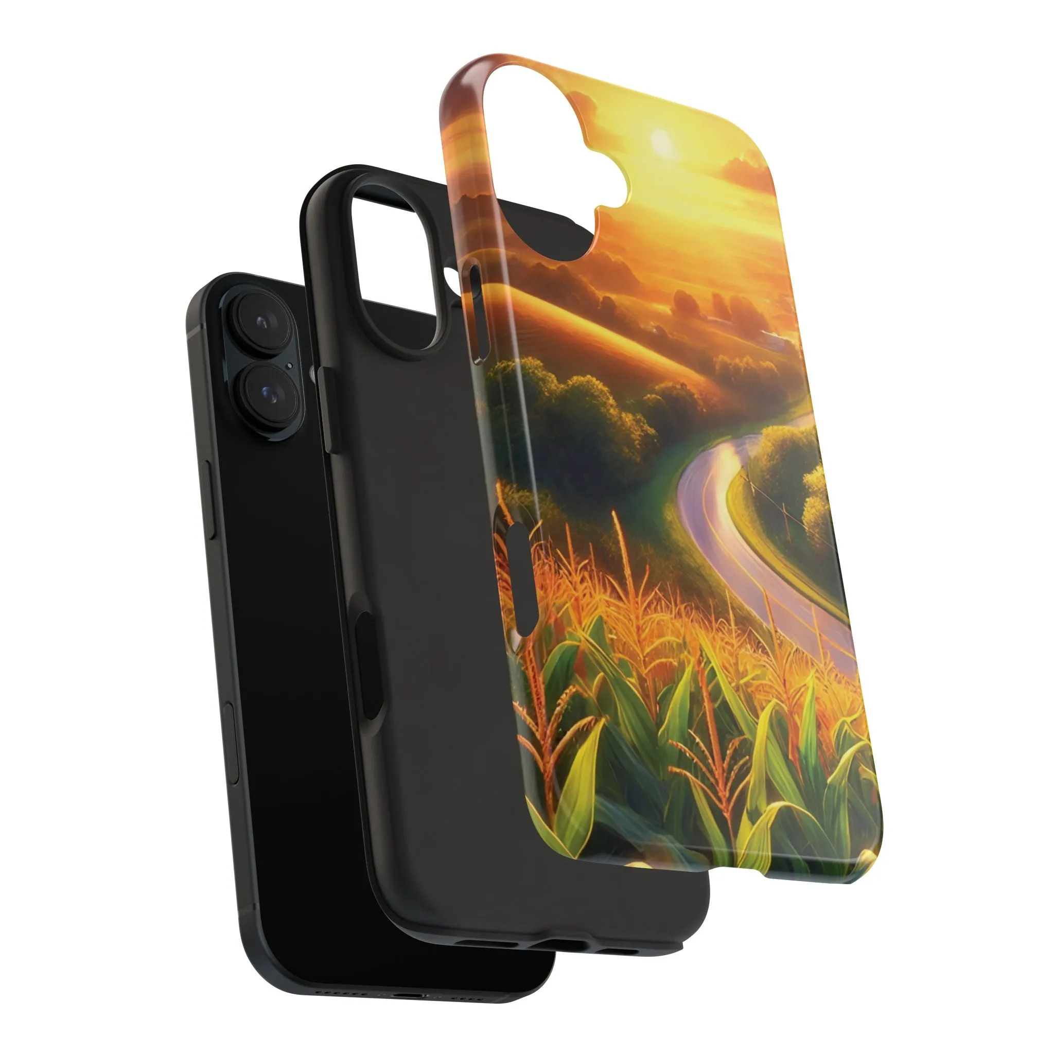 Scenic Landscape Tough Phone Case - Durable & Stylish Sunset Design