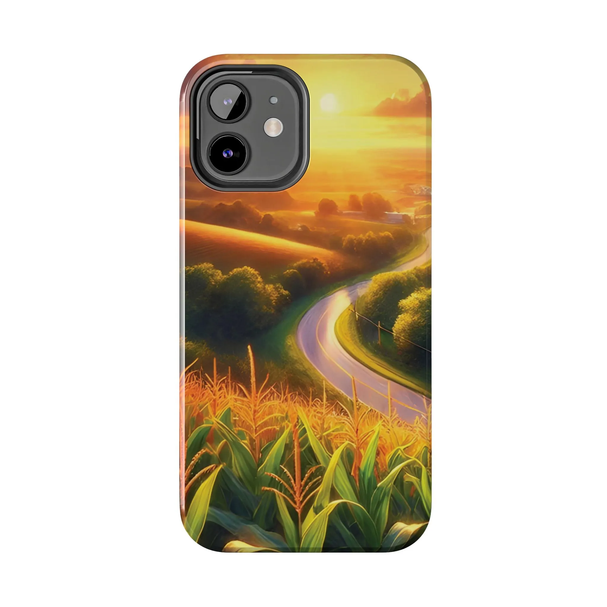 Scenic Landscape Tough Phone Case - Durable & Stylish Sunset Design