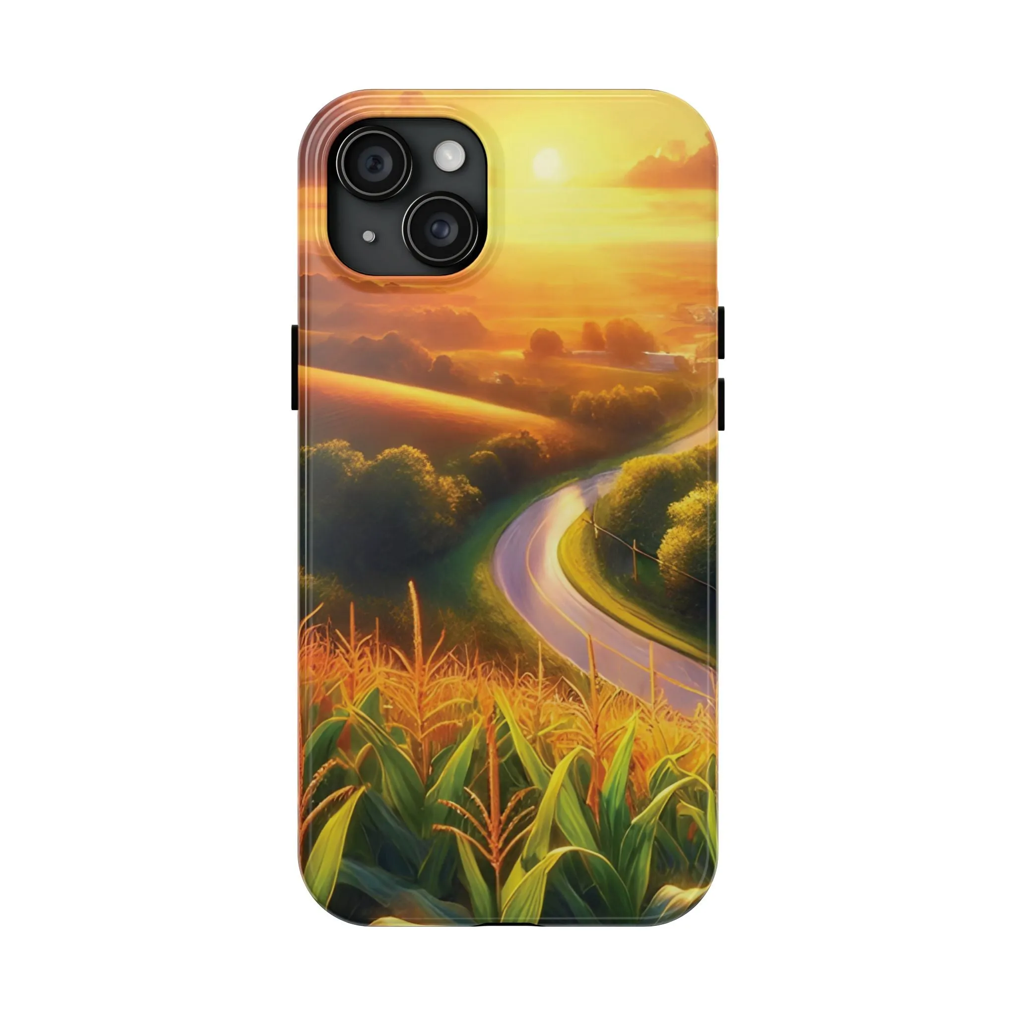 Scenic Landscape Tough Phone Case - Durable & Stylish Sunset Design