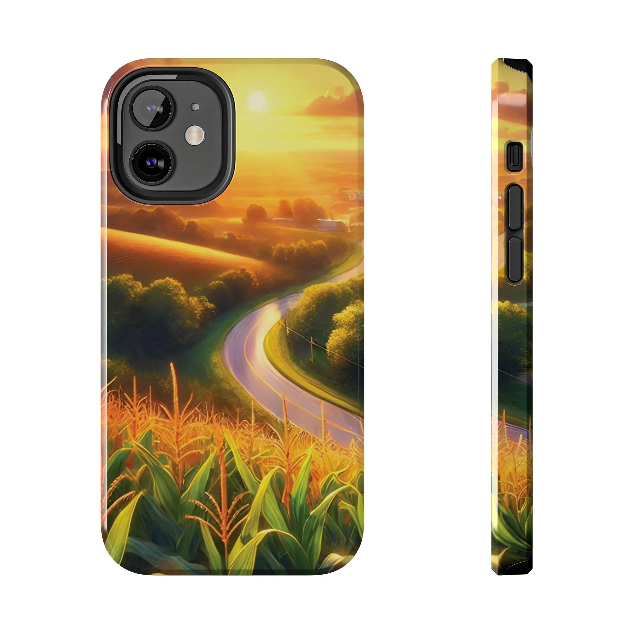 Scenic Landscape Tough Phone Case - Durable & Stylish Sunset Design