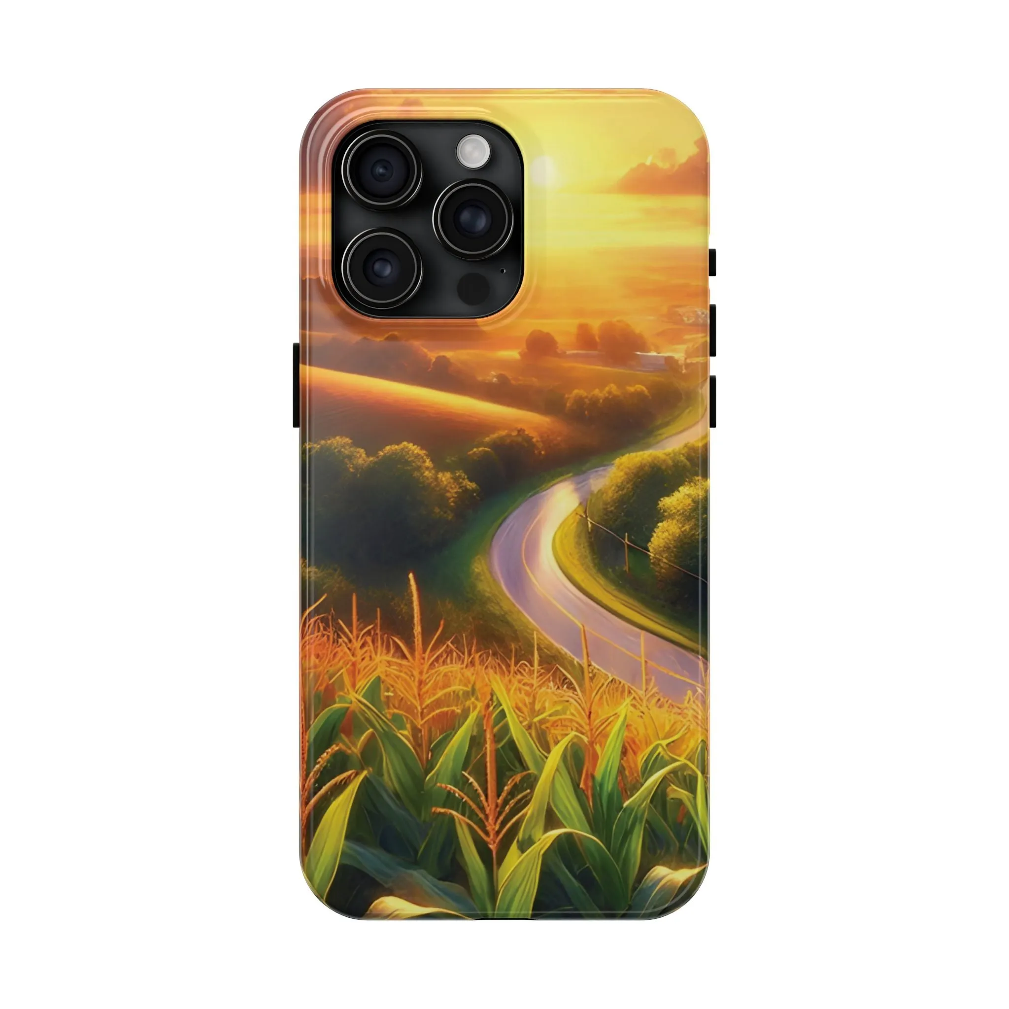 Scenic Landscape Tough Phone Case - Durable & Stylish Sunset Design