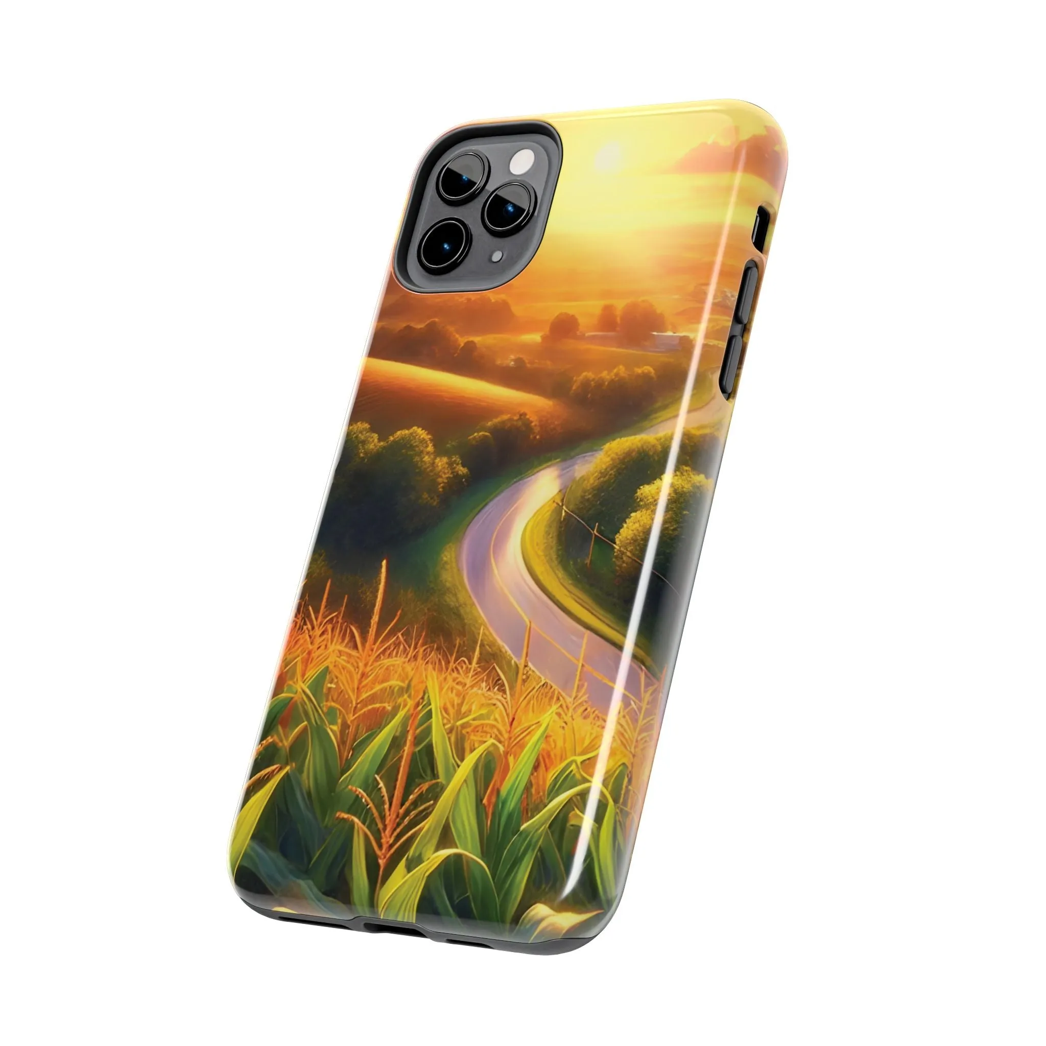 Scenic Landscape Tough Phone Case - Durable & Stylish Sunset Design