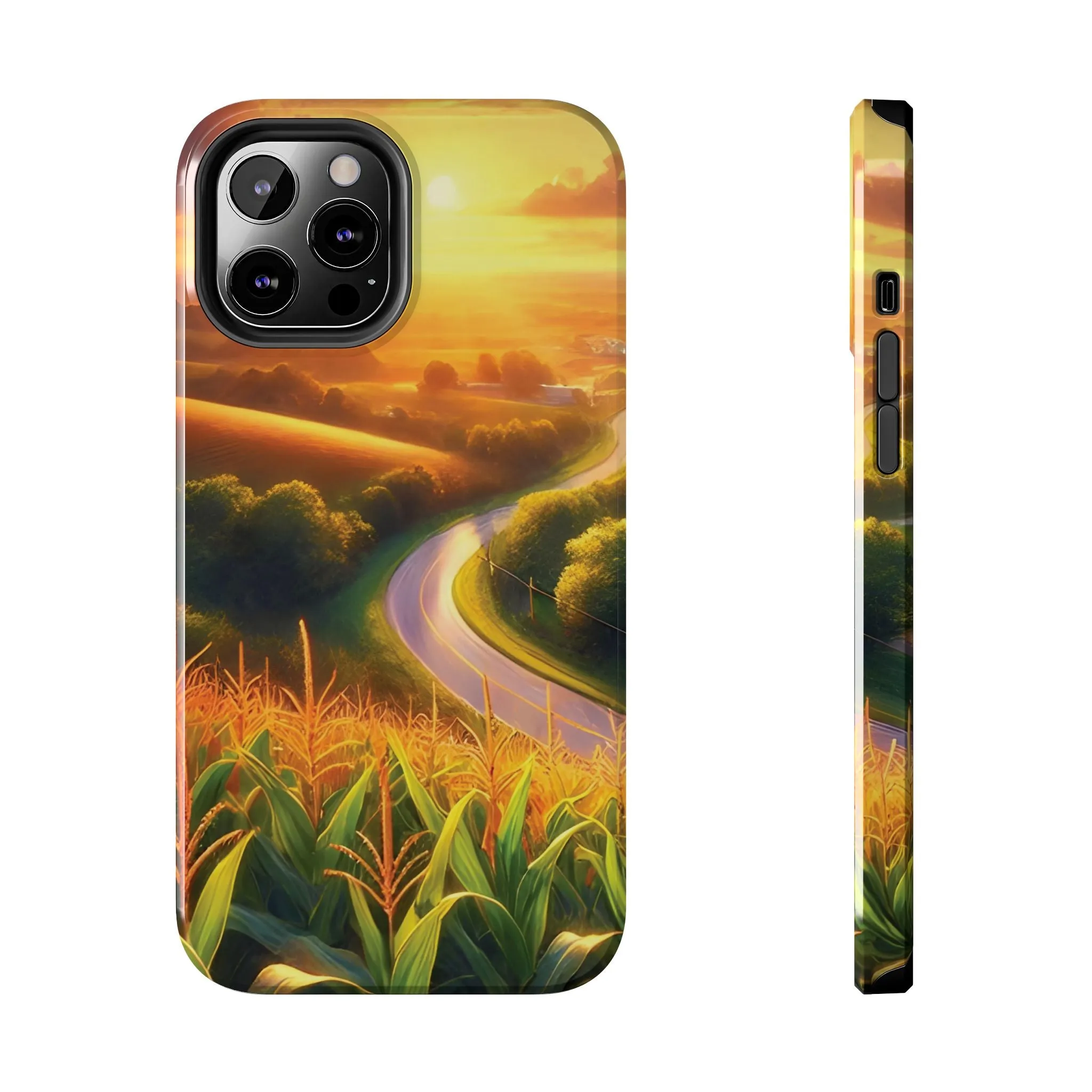 Scenic Landscape Tough Phone Case - Durable & Stylish Sunset Design