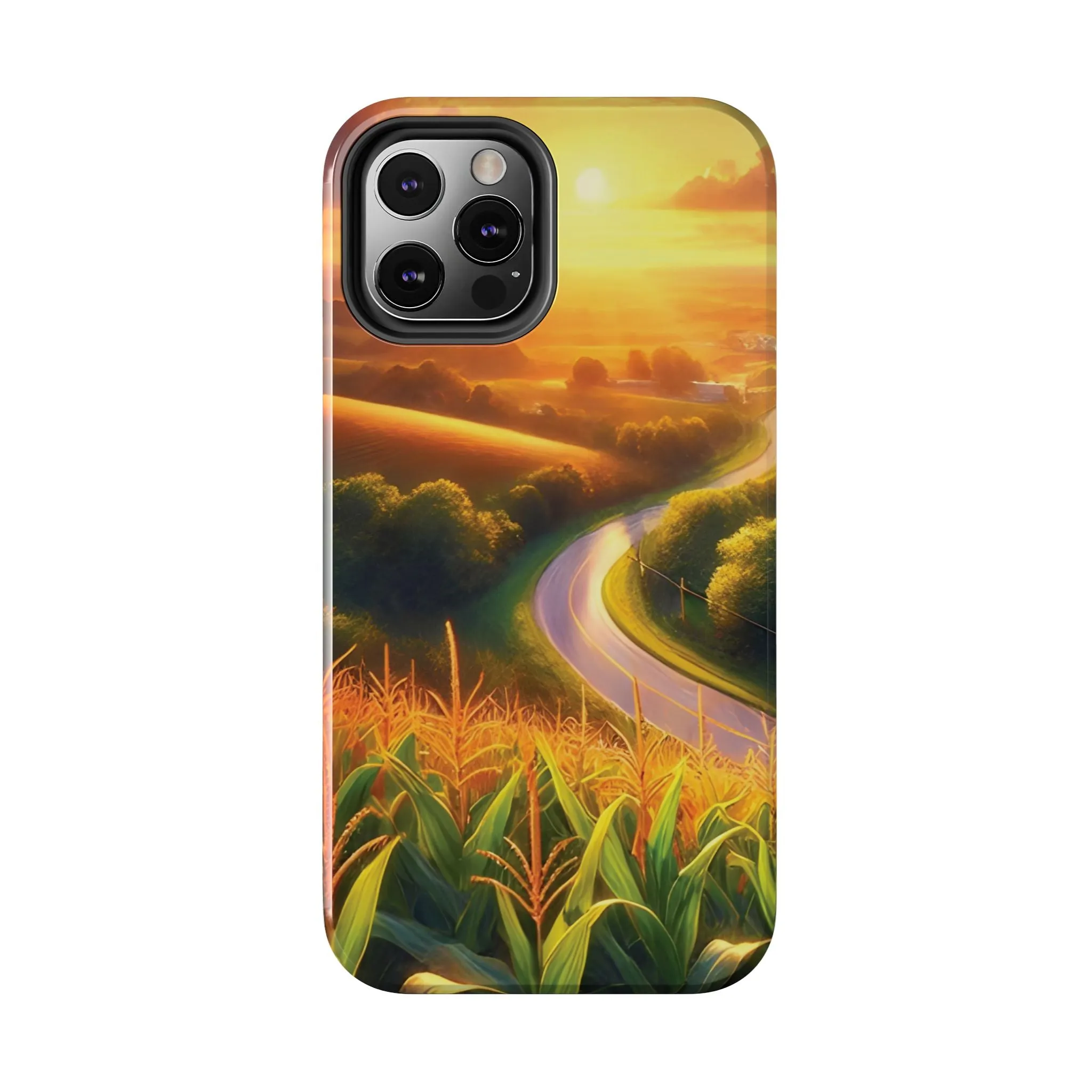 Scenic Landscape Tough Phone Case - Durable & Stylish Sunset Design