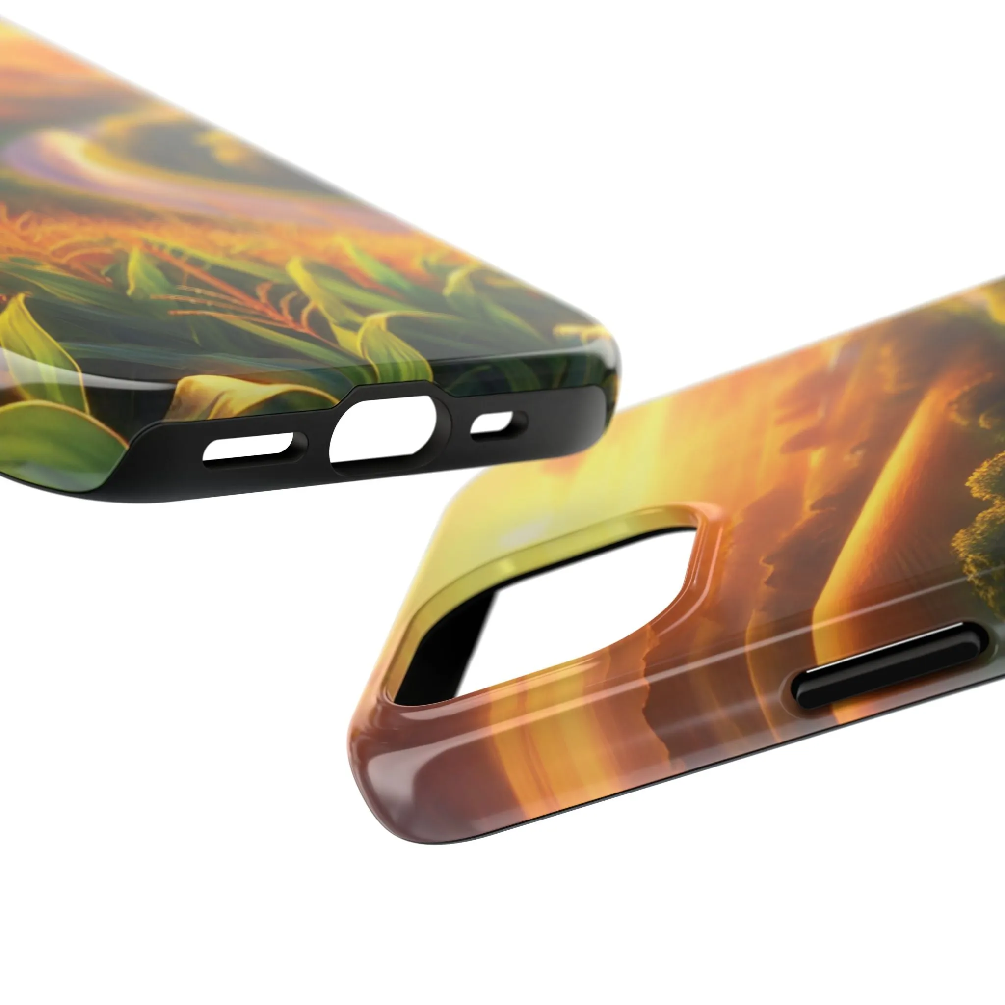 Scenic Landscape Tough Phone Case - Durable & Stylish Sunset Design