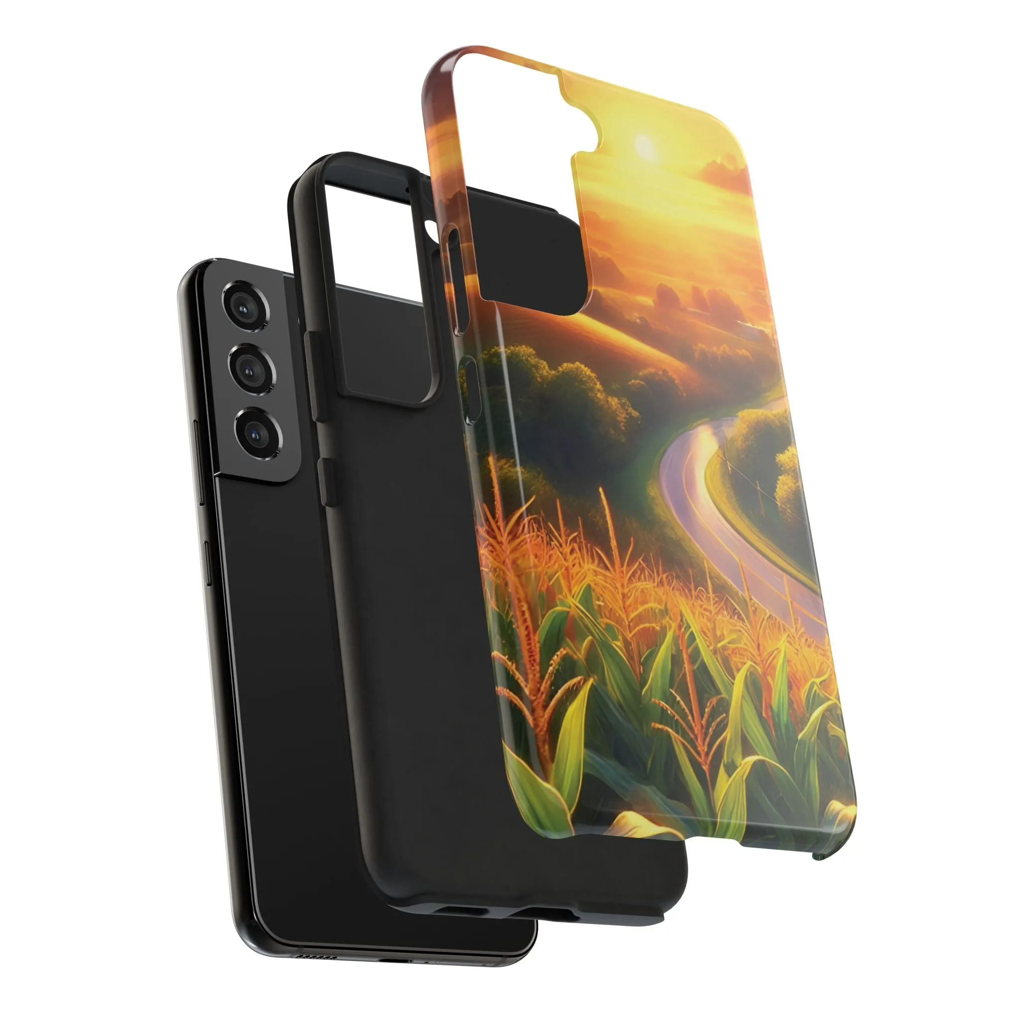 Scenic Landscape Tough Phone Case - Durable & Stylish Sunset Design