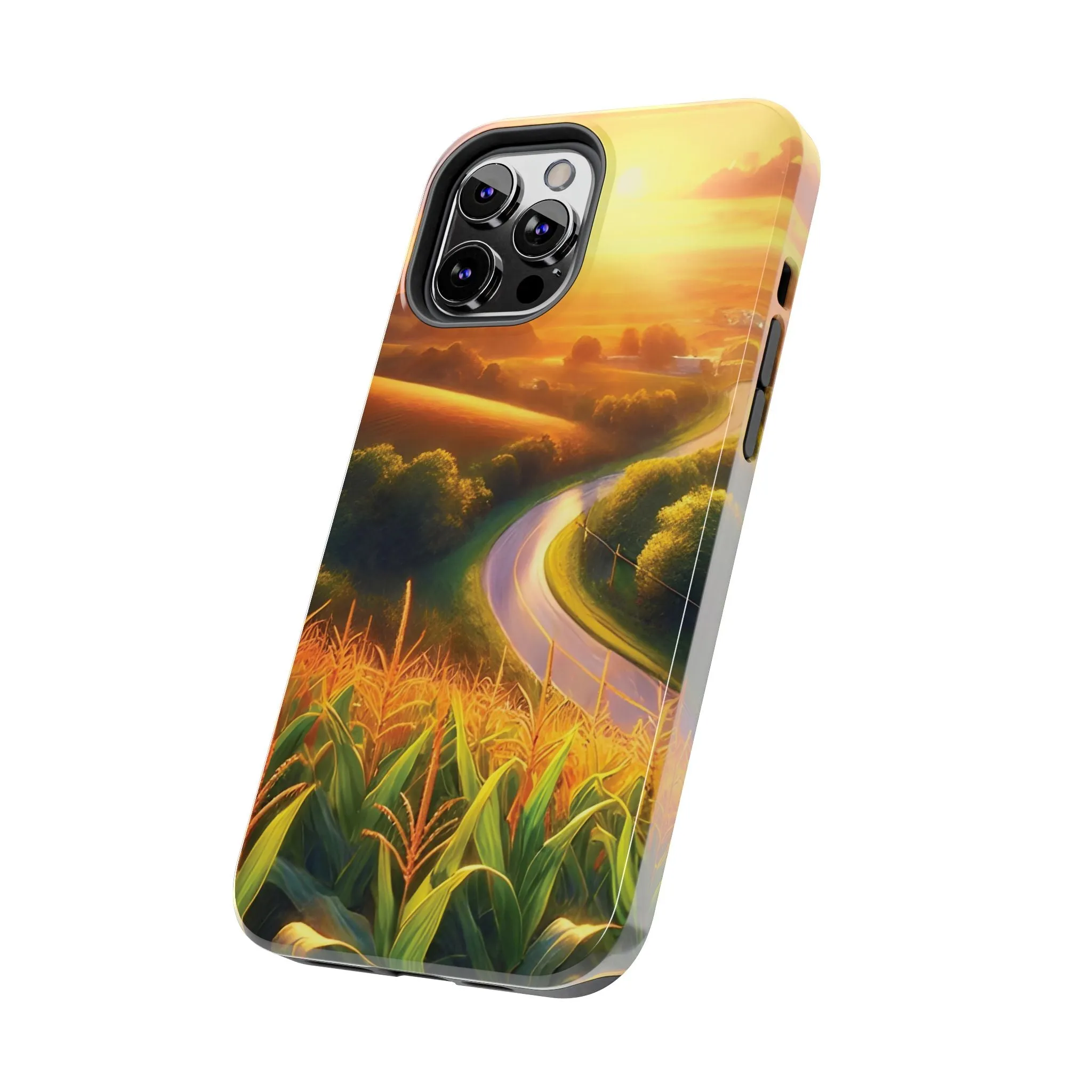 Scenic Landscape Tough Phone Case - Durable & Stylish Sunset Design