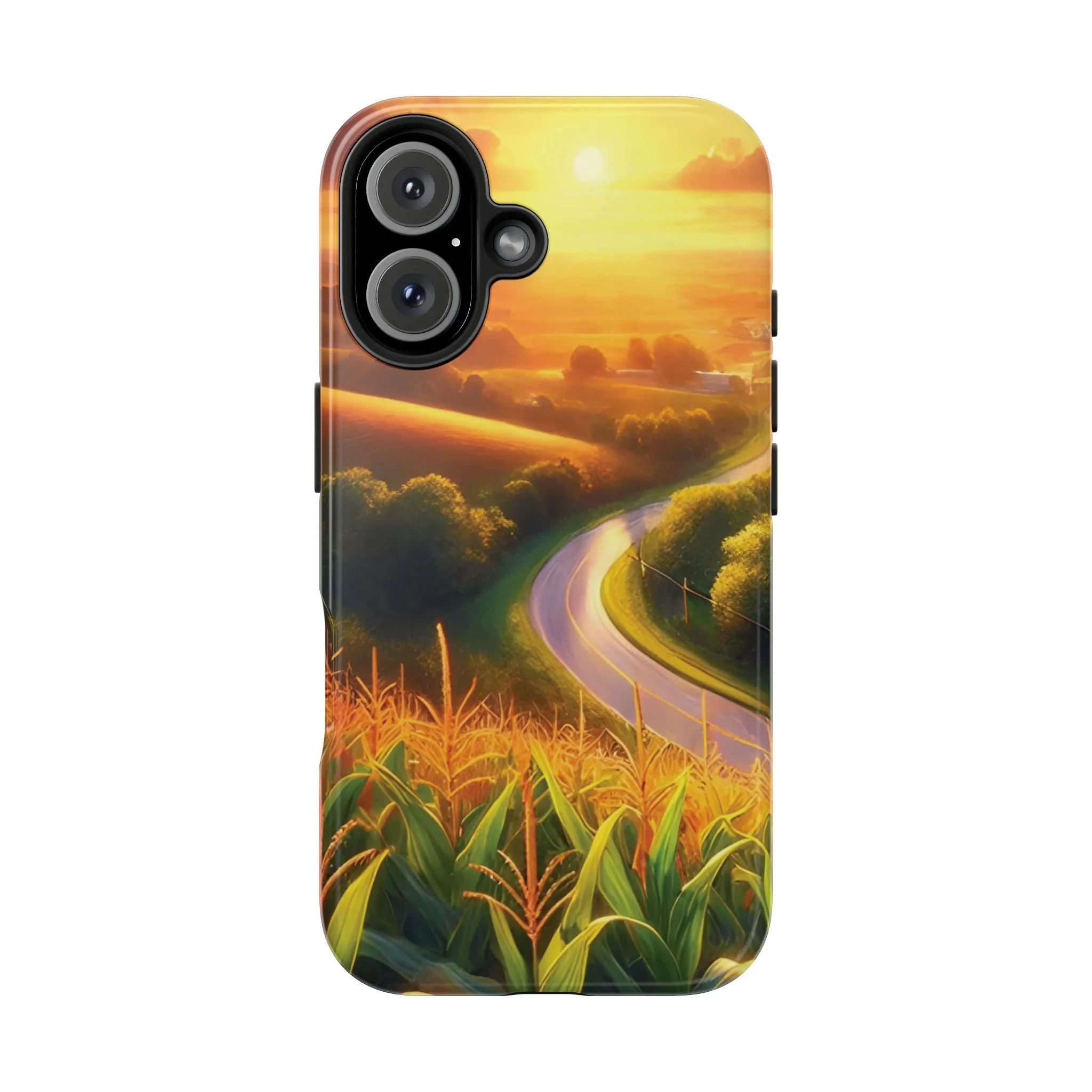 Scenic Landscape Tough Phone Case - Durable & Stylish Sunset Design