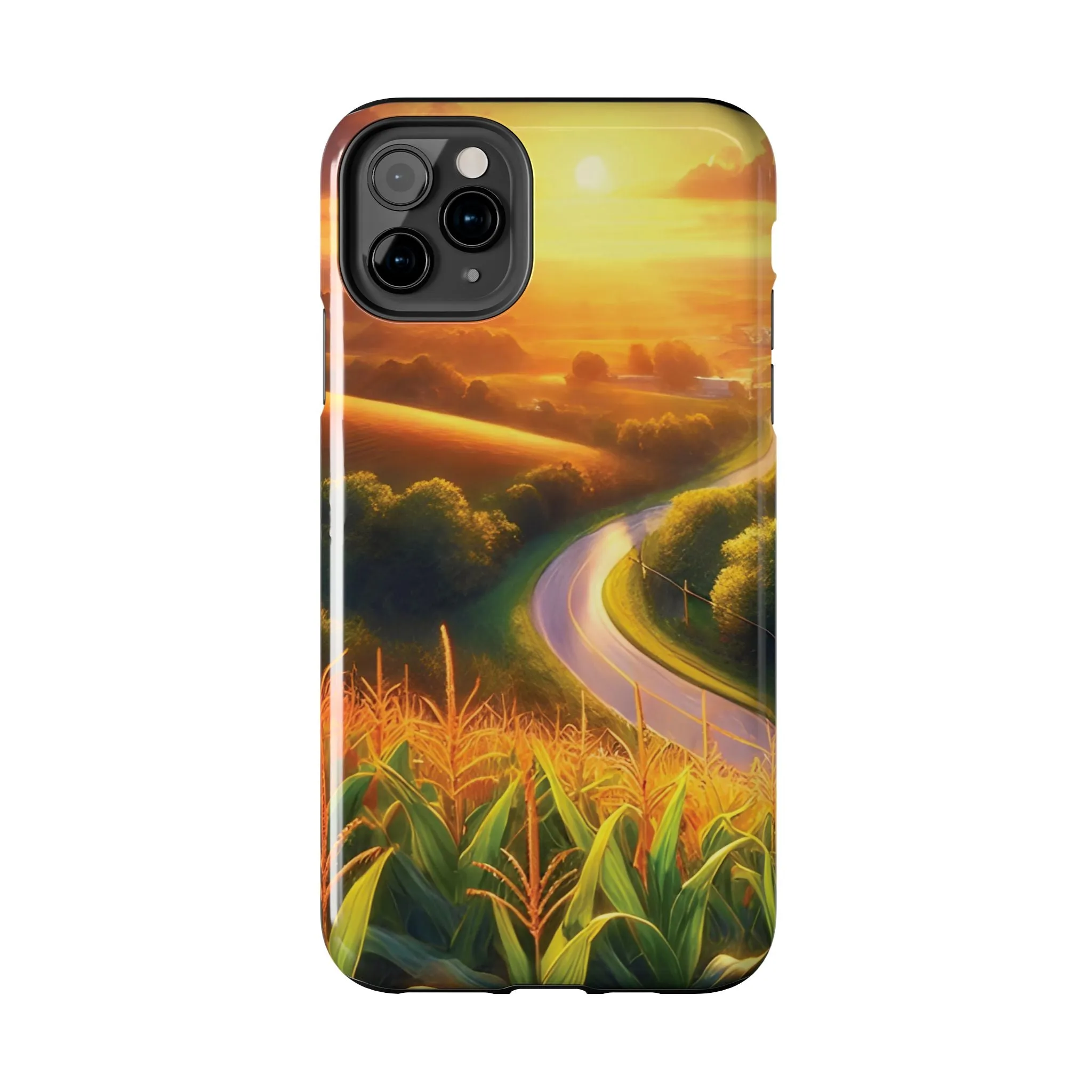 Scenic Landscape Tough Phone Case - Durable & Stylish Sunset Design