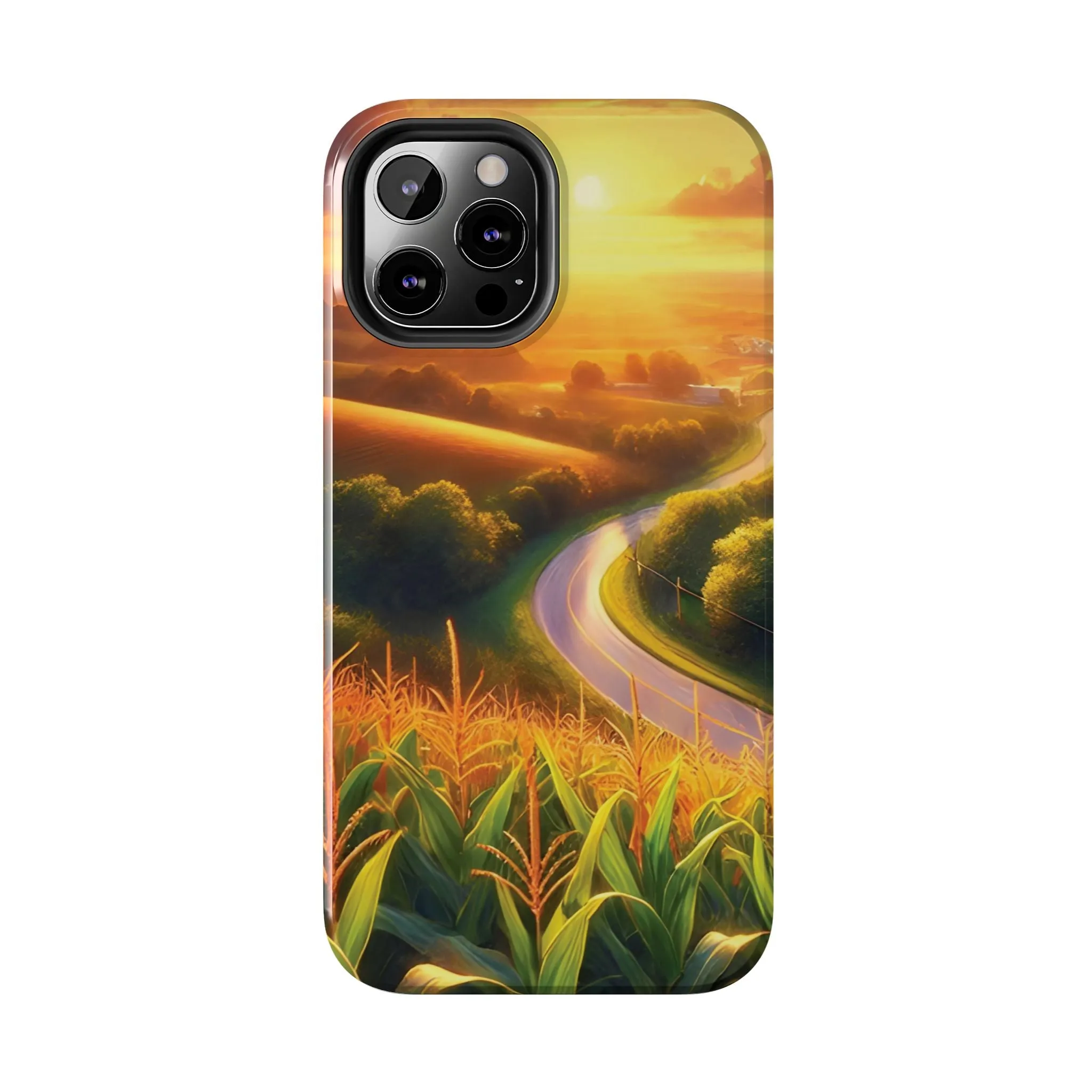 Scenic Landscape Tough Phone Case - Durable & Stylish Sunset Design