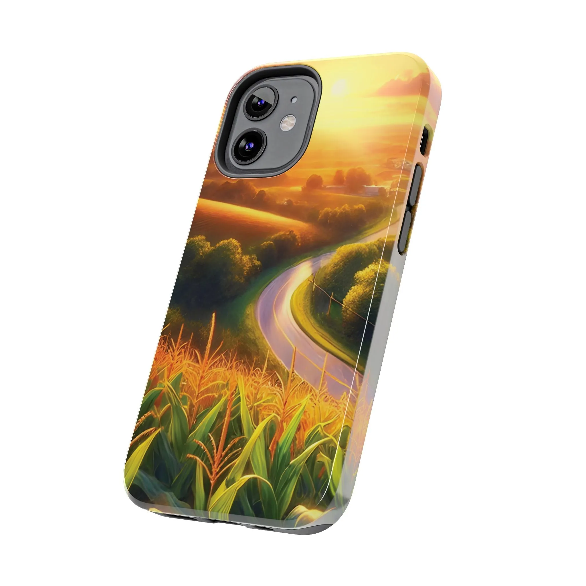 Scenic Landscape Tough Phone Case - Durable & Stylish Sunset Design