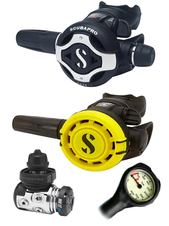 Scubapro Regulator Set: MK17 Evo (DIN or Yoke) / S620 Ti / Octopus & Free Termo Gauge