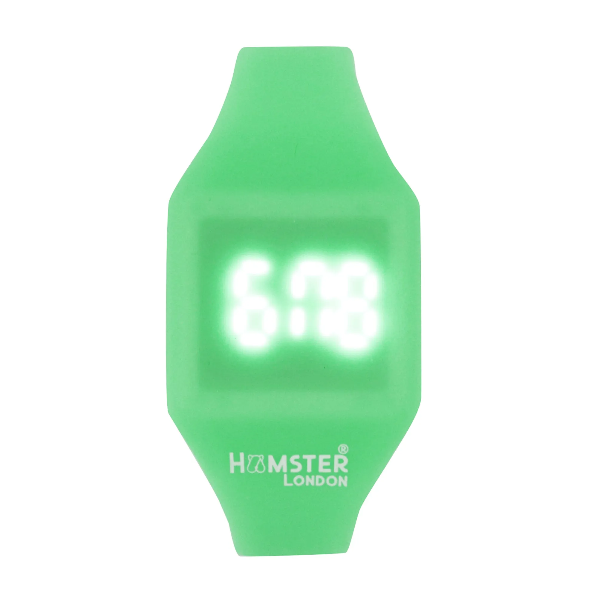 Silicon Digital LED Band Hype Green Watch