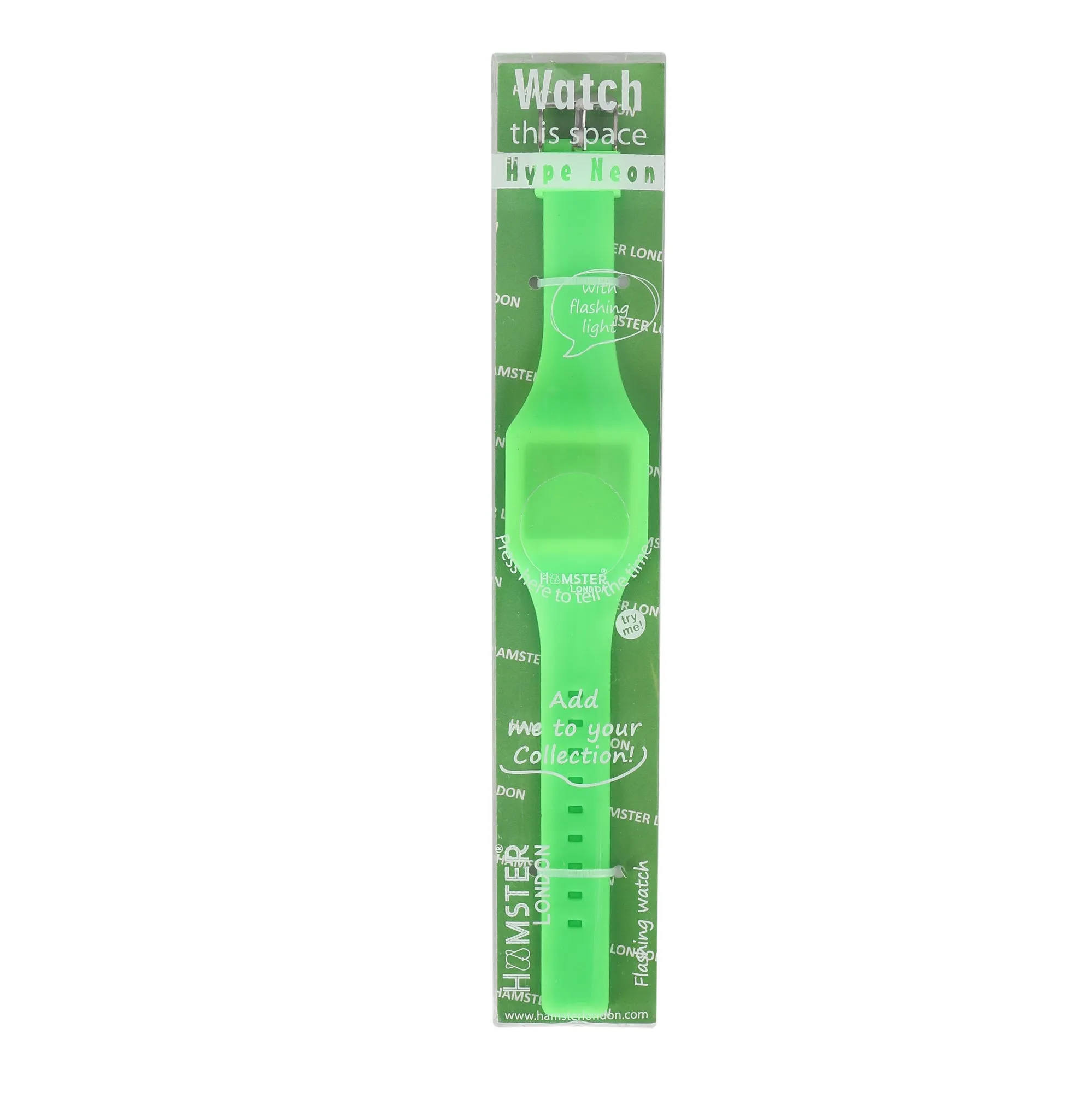 Silicon Digital LED Band Hype Green Watch